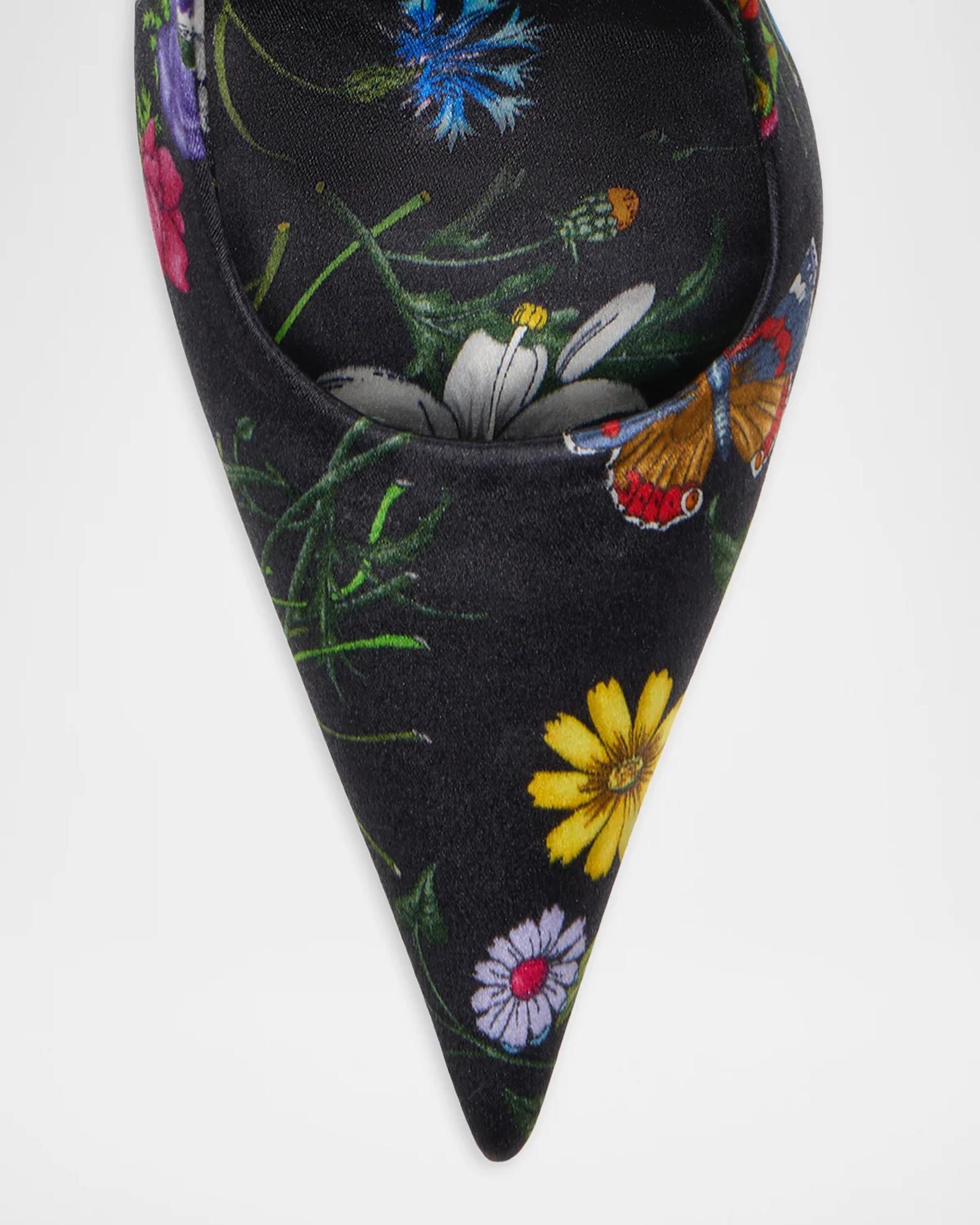 Gucci Donna 80MM Floral Slingback Pumps | Neiman Marcus