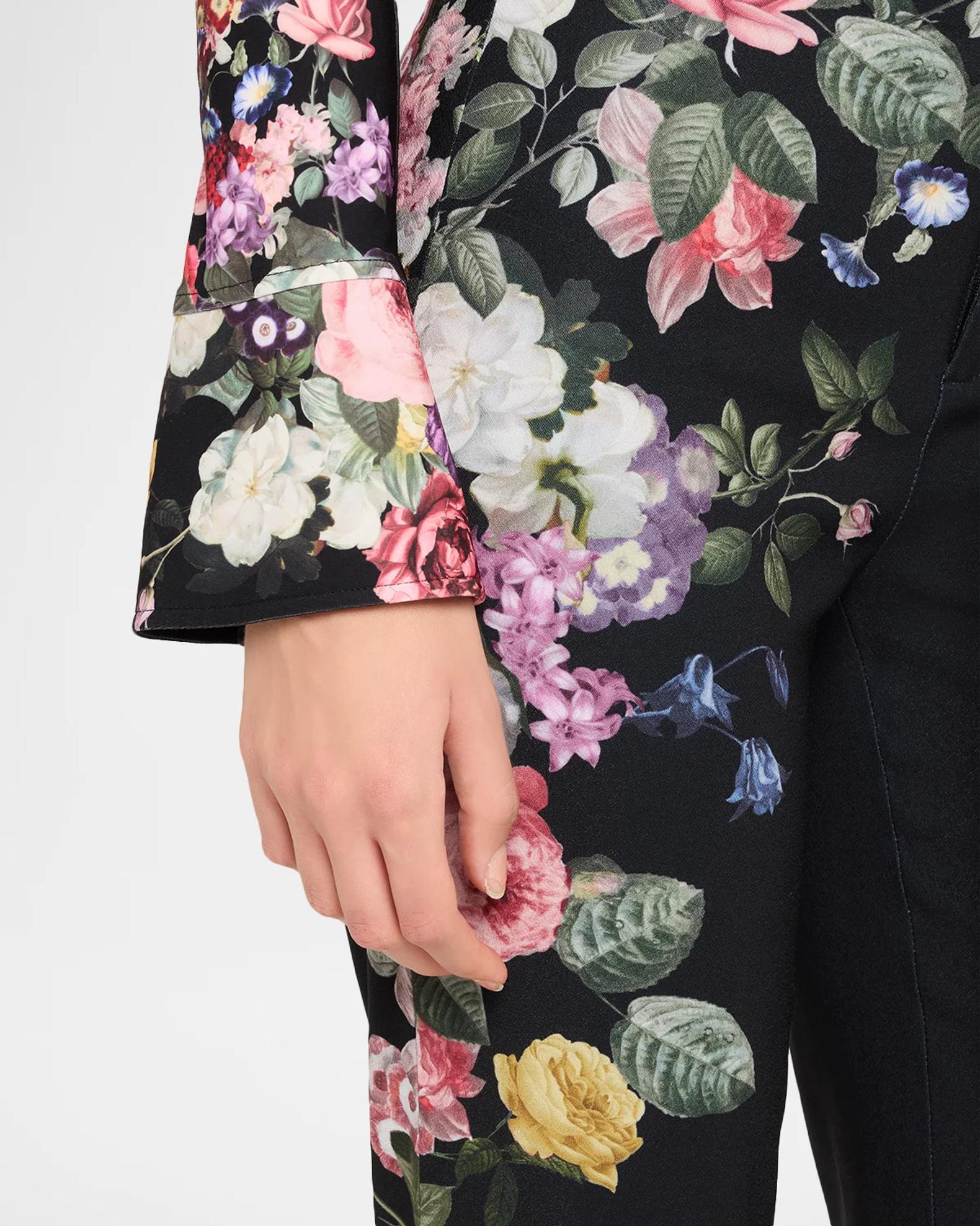 ALICE + OLIVIA Teeny Floral-Print Bootcut Pants | Neiman Marcus