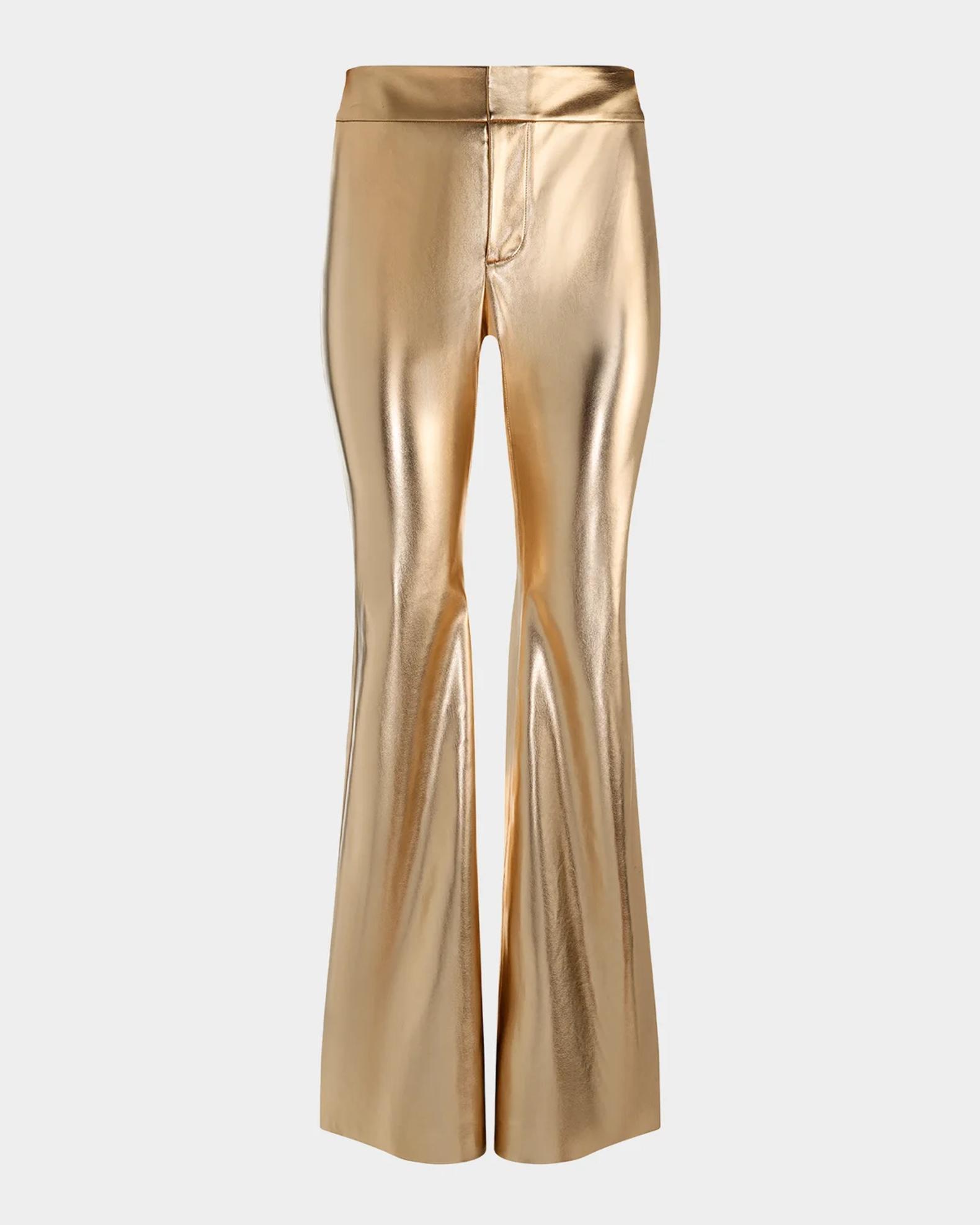 ALICE + OLIVIA Andrew Faux-Leather Boot-Cut Pants | Neiman Marcus