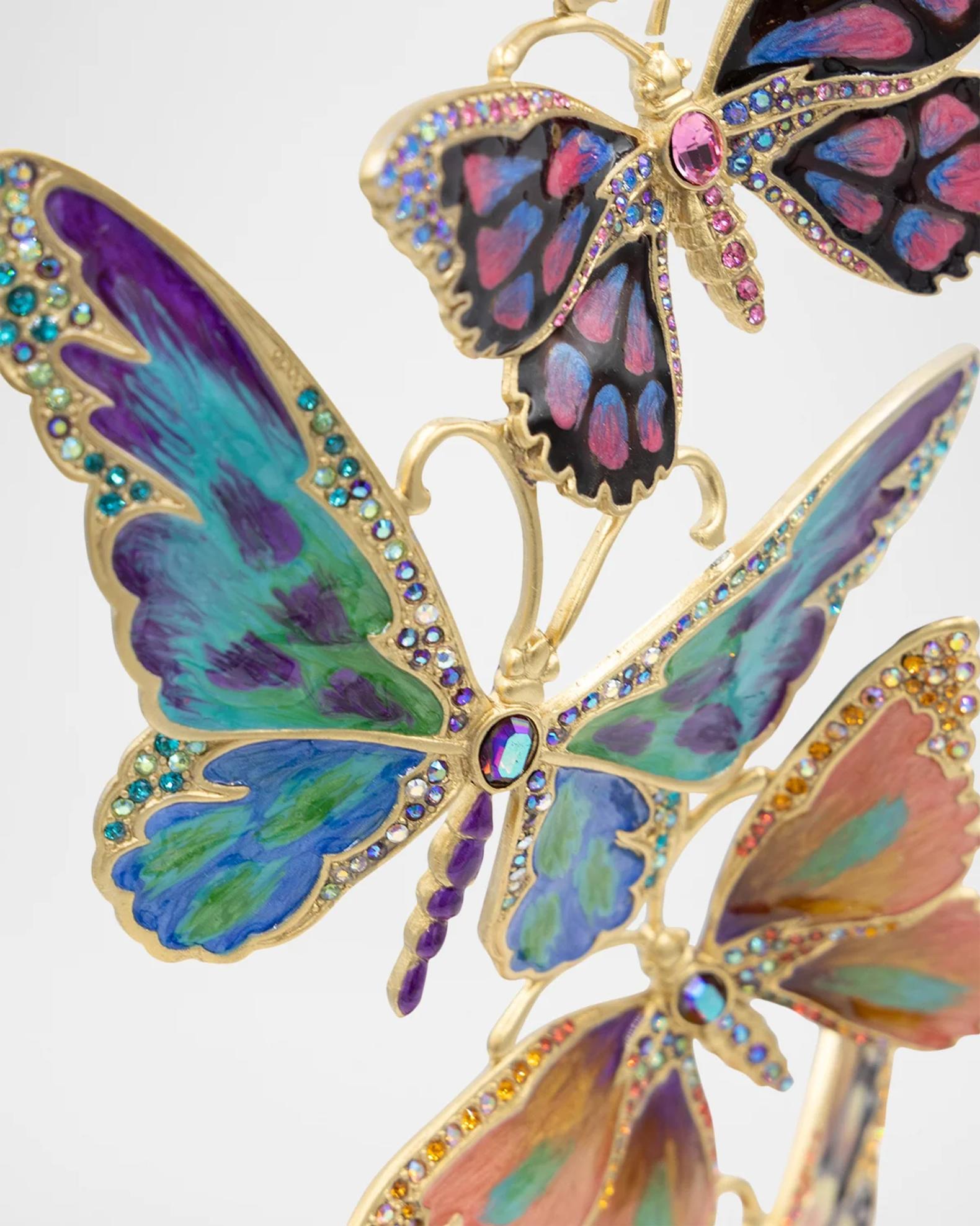 Jay Strongwater Mariposa Flutter Of Butterflies Sculpture | Neiman Marcus