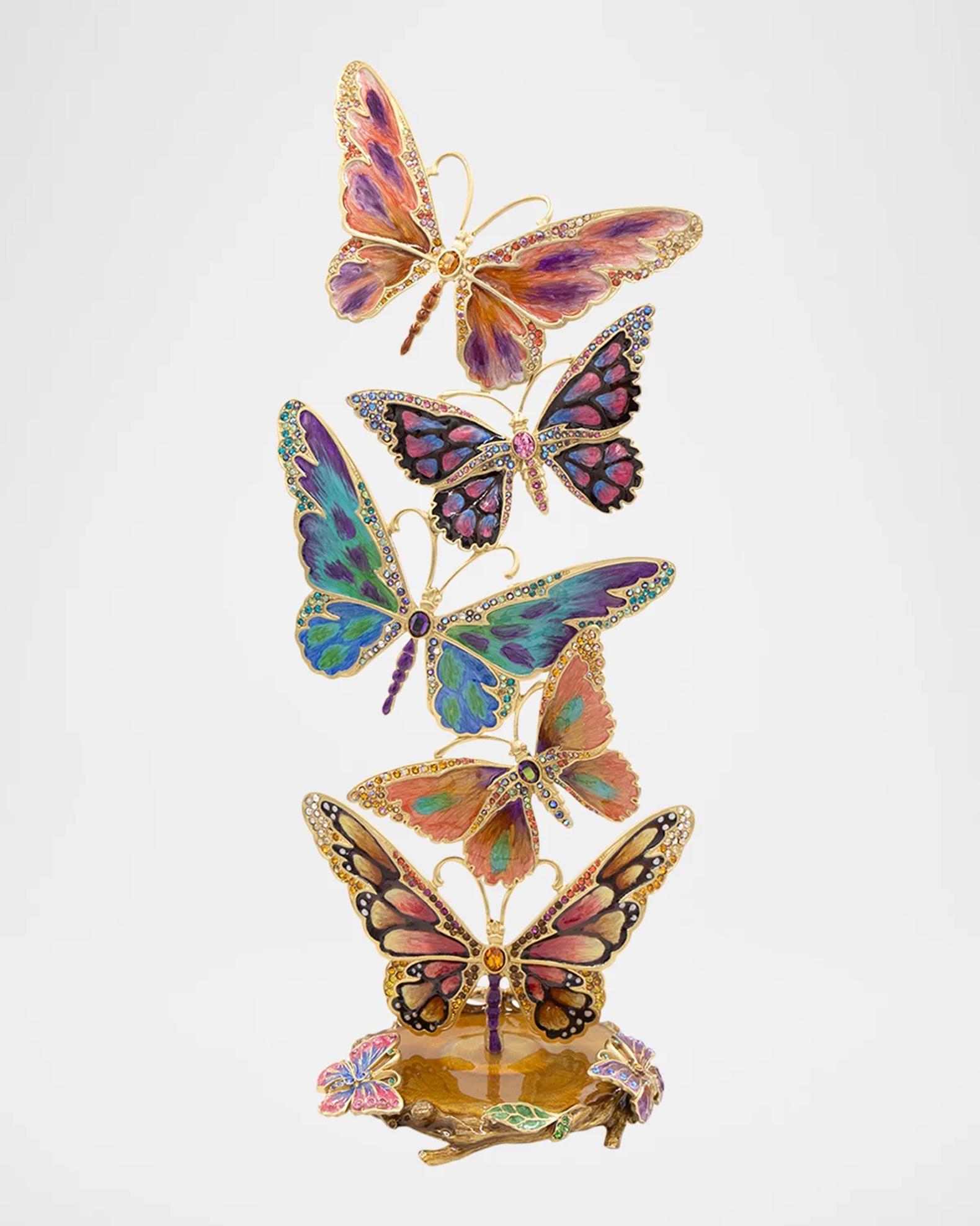 Jay Strongwater Mariposa Flutter Of Butterflies Sculpture | Neiman Marcus