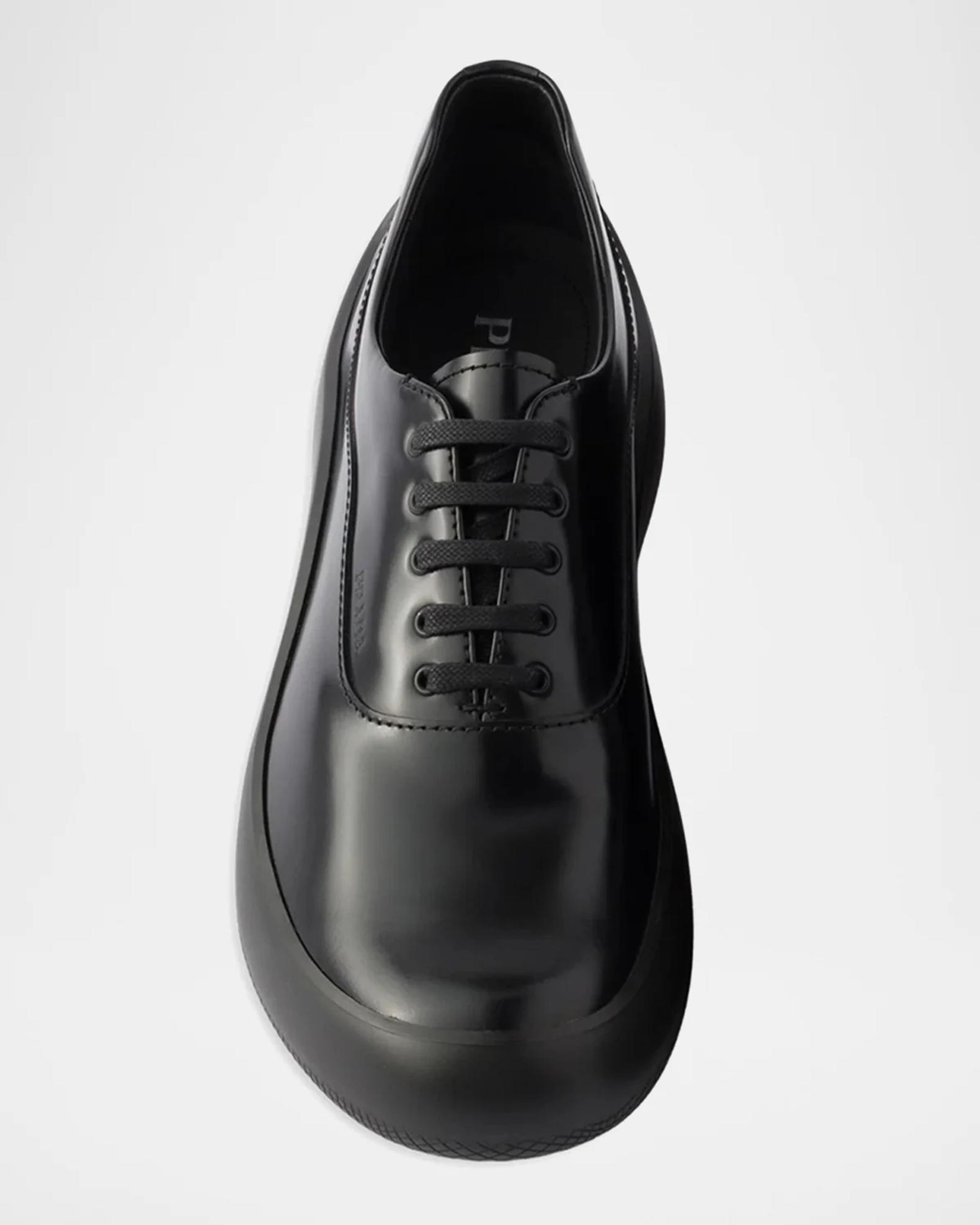 Prada Men's Brushed Leather Sneakers | Neiman Marcus