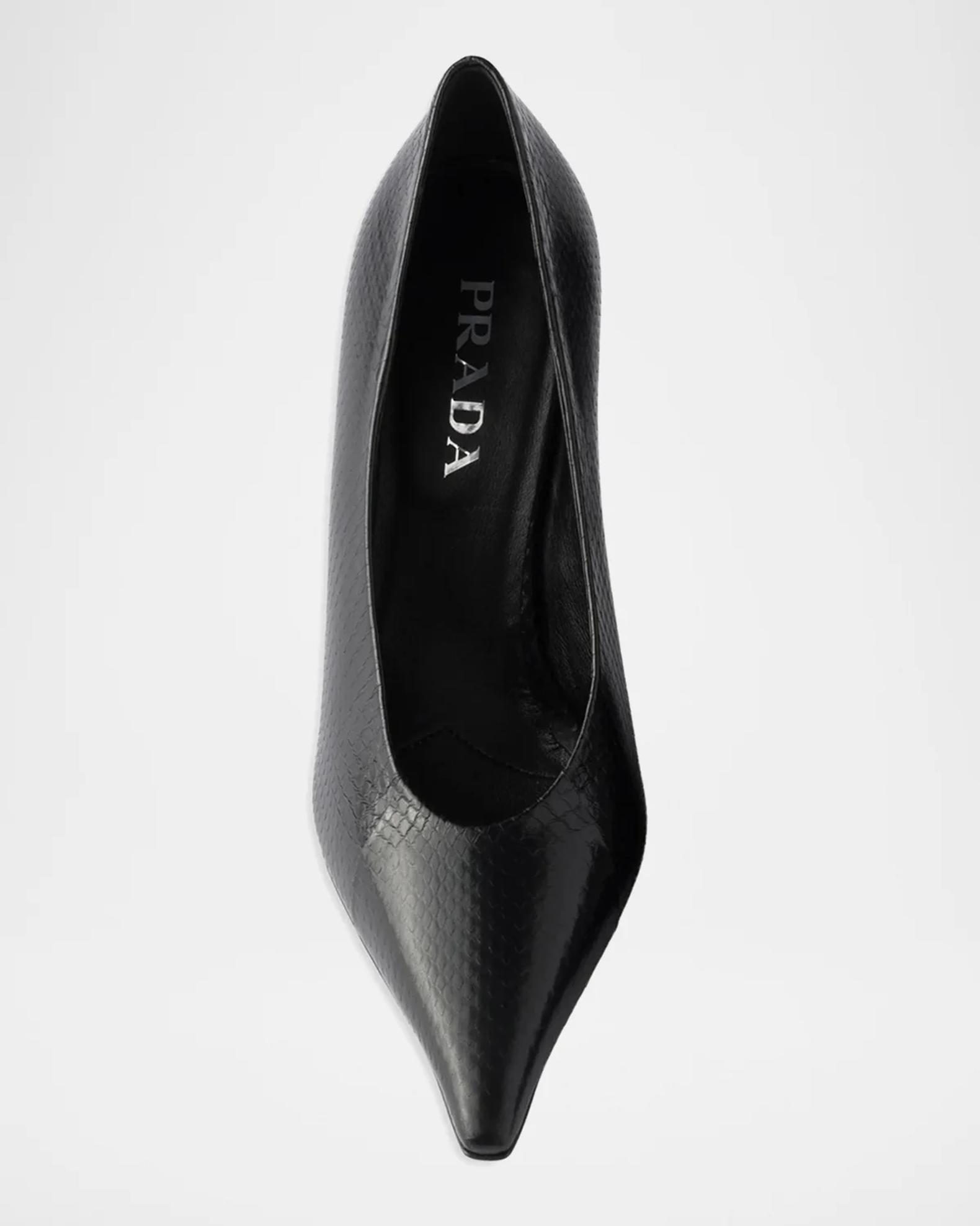Prada 90MM Ayers Leather Pointy-Toe Pumps | Neiman Marcus