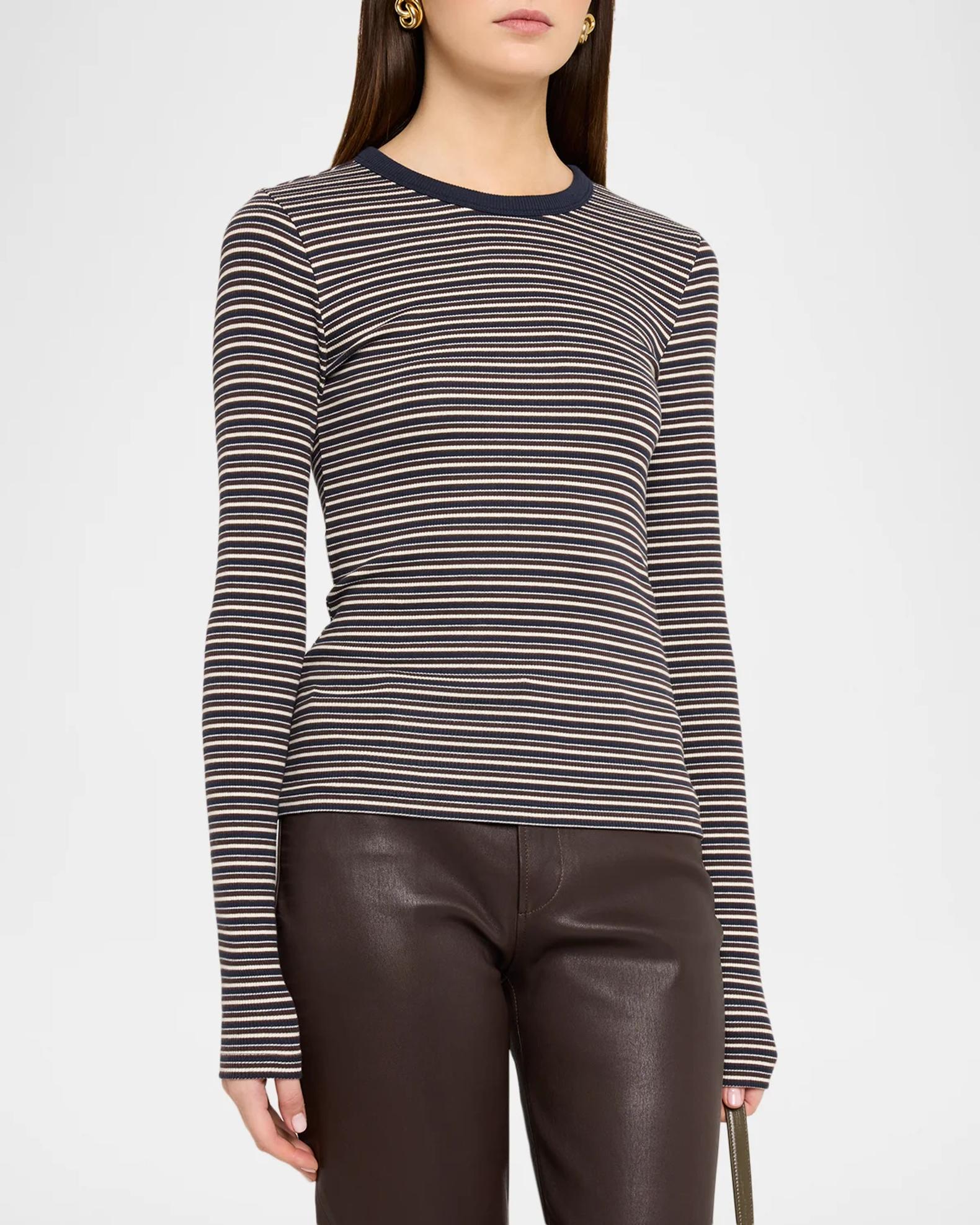 rag & bone The Essential Striped Ribbed Long-Sleeve Tee | Neiman Marcus