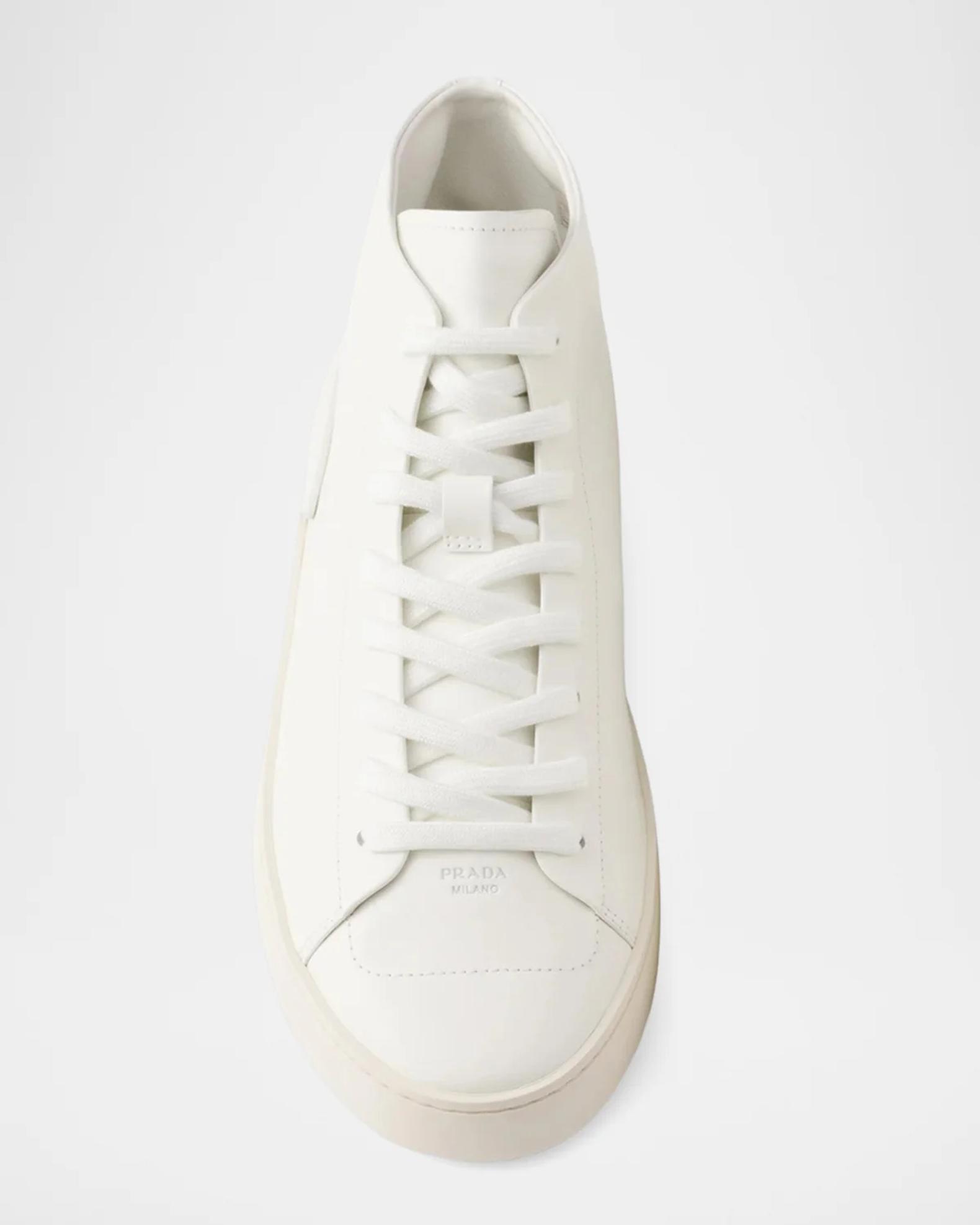 Prada Men's High-Top Leather Sneakers | Neiman Marcus