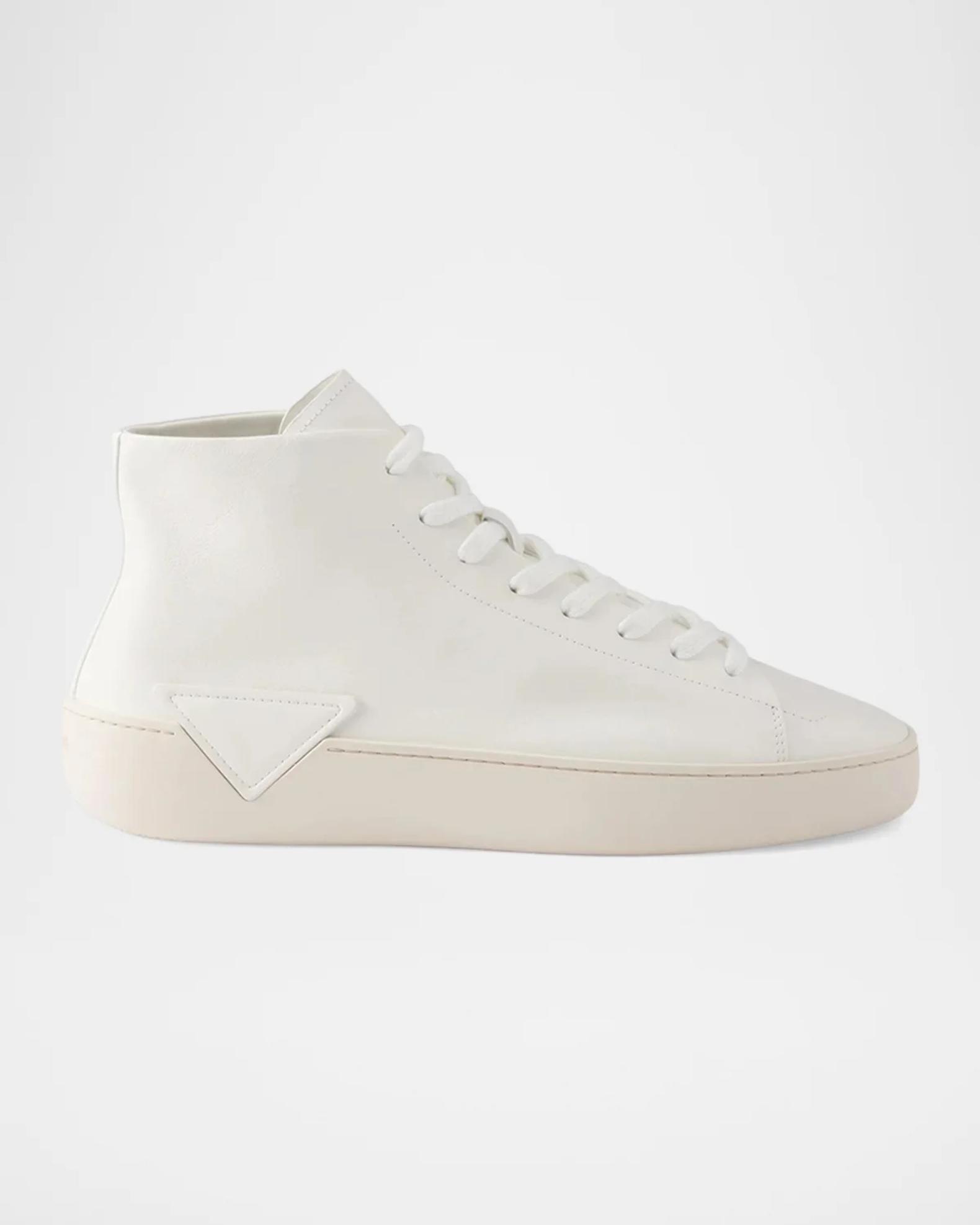 Prada Men's High-Top Leather Sneakers | Neiman Marcus