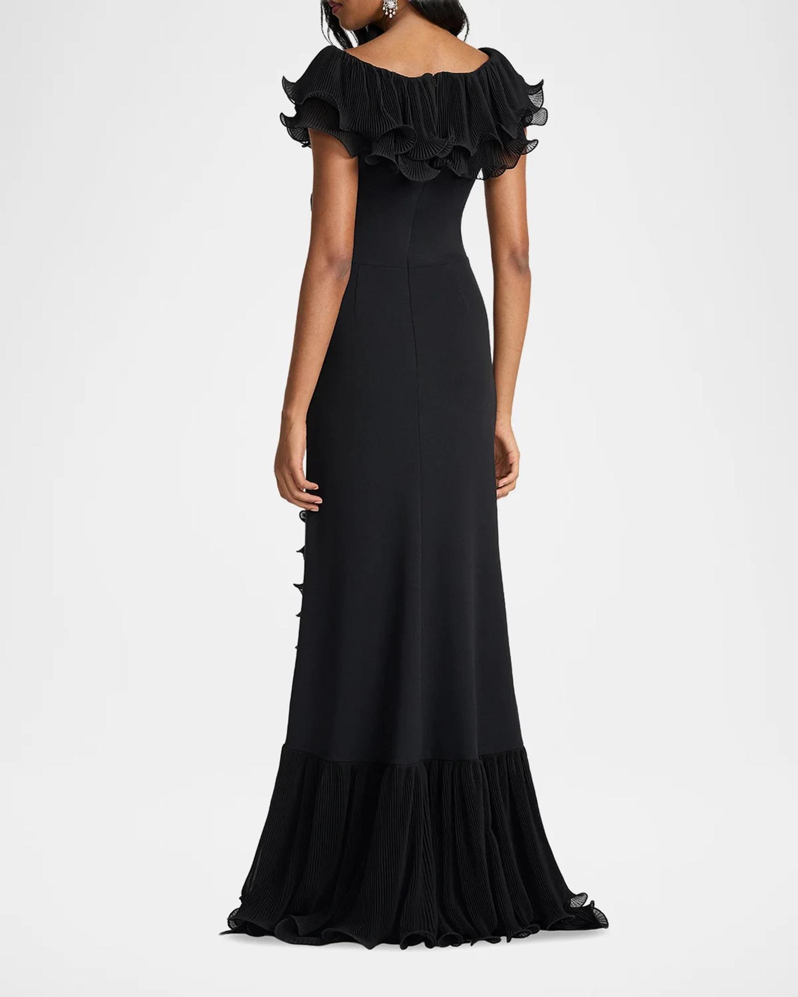 Tadashi Shoji Leandra Ruffled Trumpet Gown | Neiman Marcus