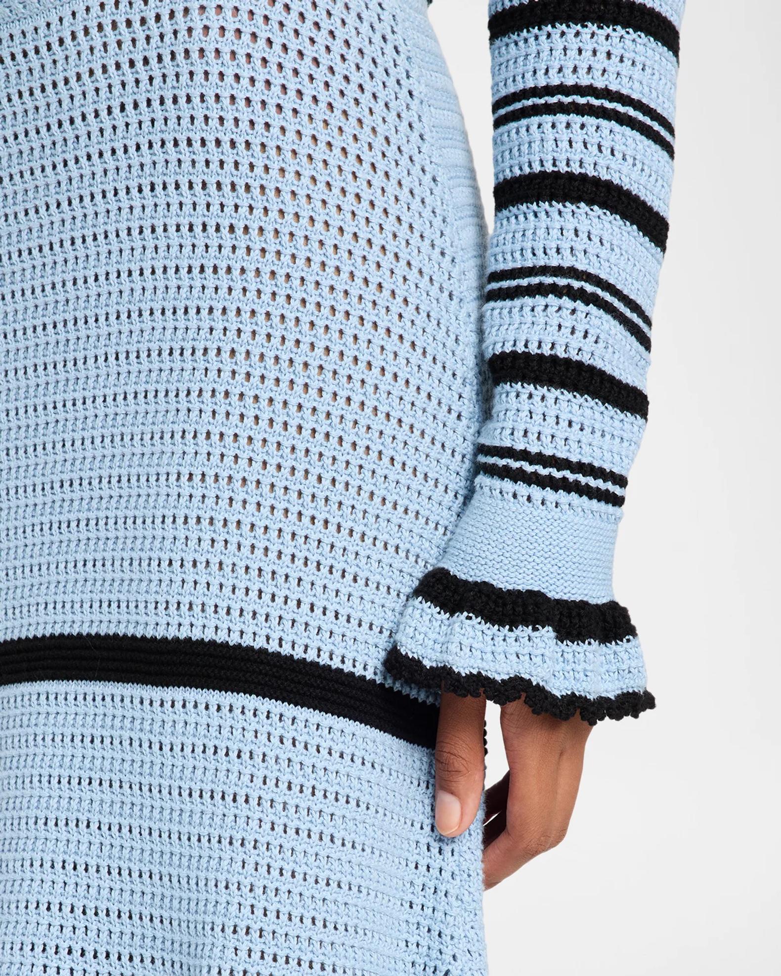 Ulla Johnson Leyna Striped Cotton Knit Midi Skirt | Neiman Marcus