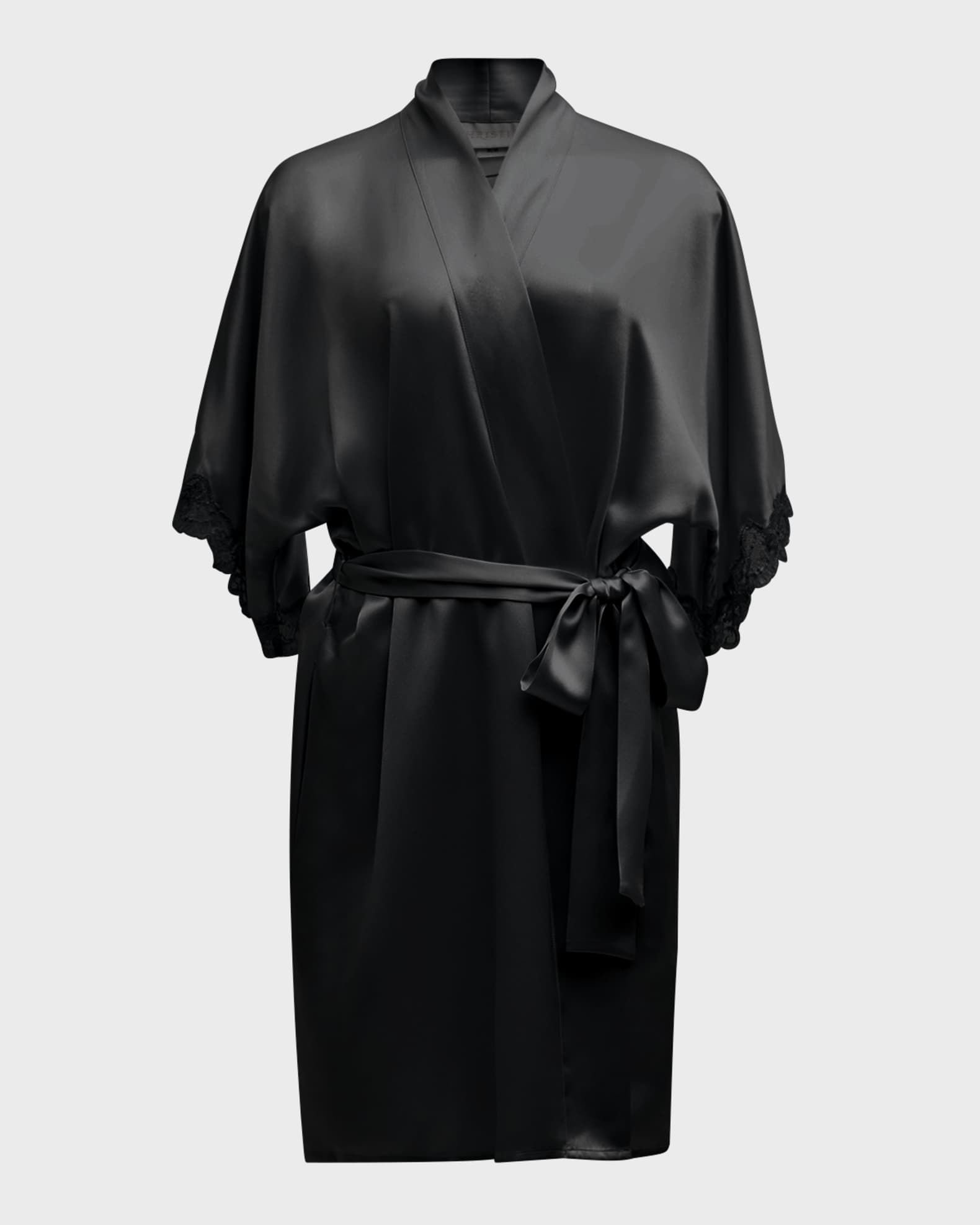 Bijoux Short Silk Robe 0
