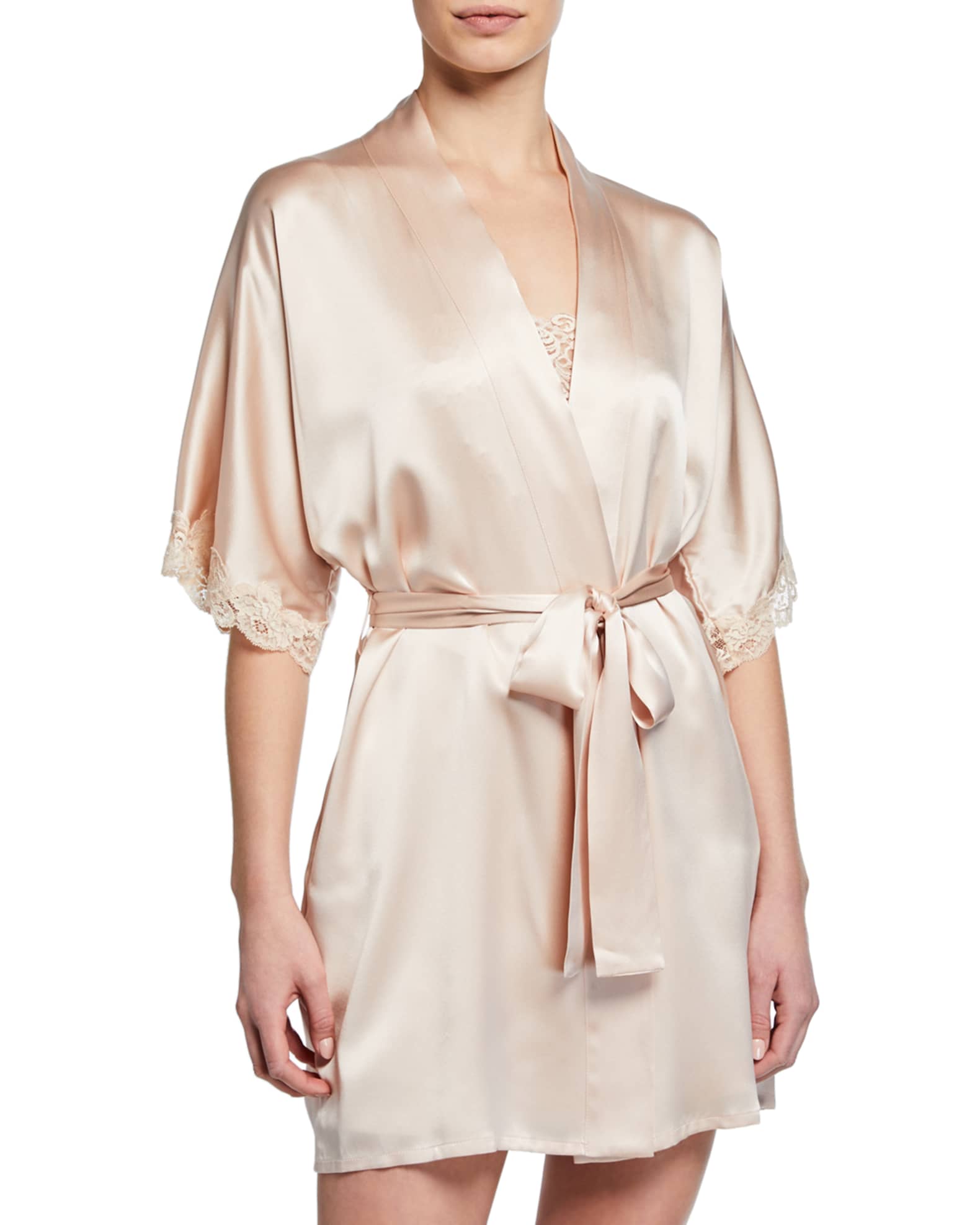 Bijoux Short Silk Robe 1