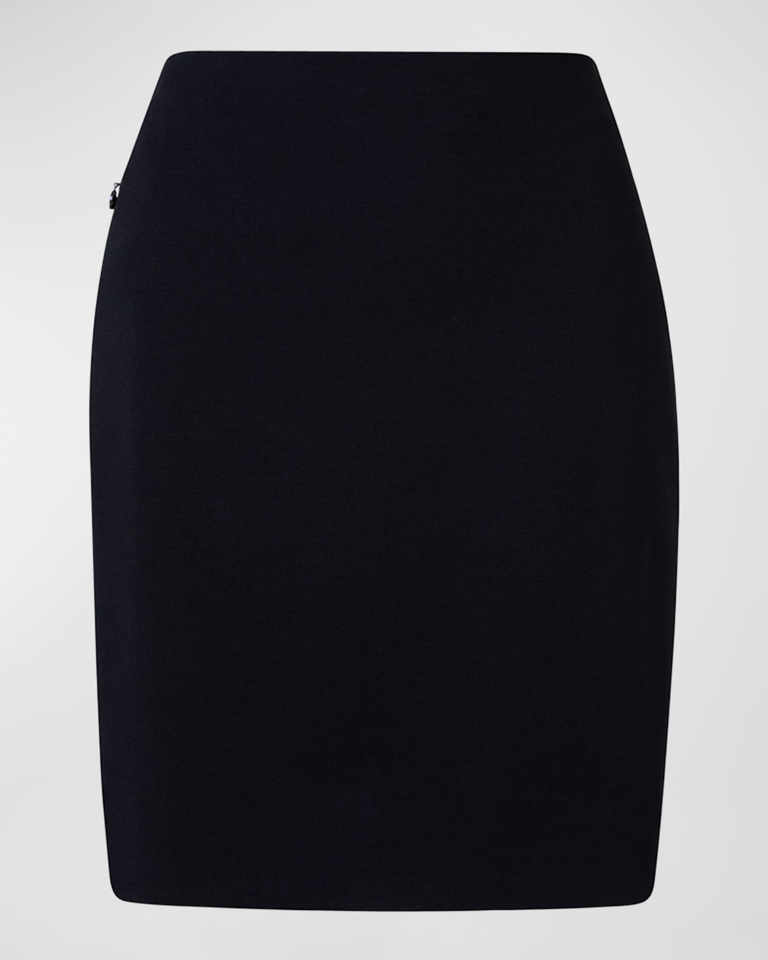 Akris punto Short Stretch-Jersey Skirt, Black | Neiman Marcus