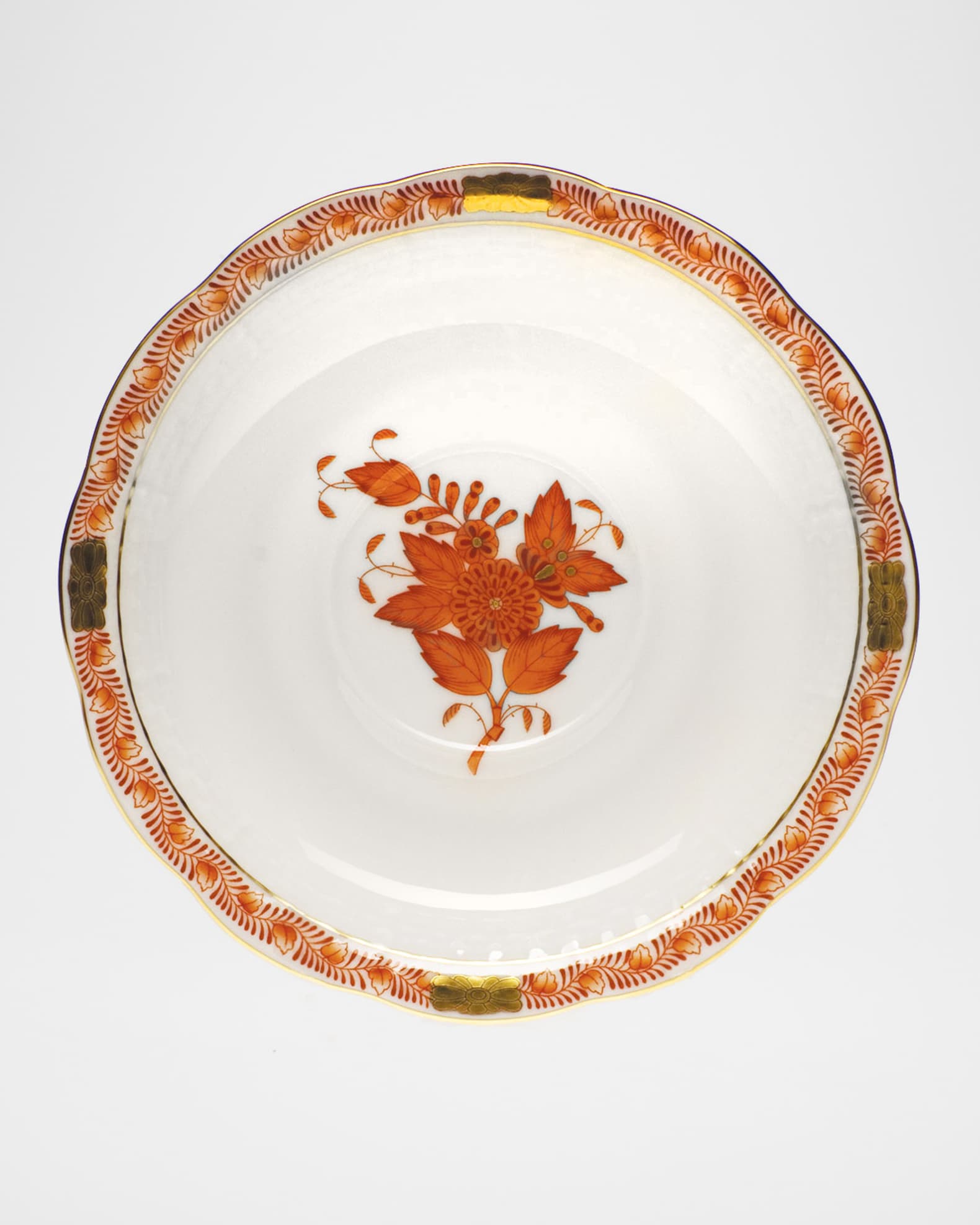 Rust Chinese Bouquet Saucer 0