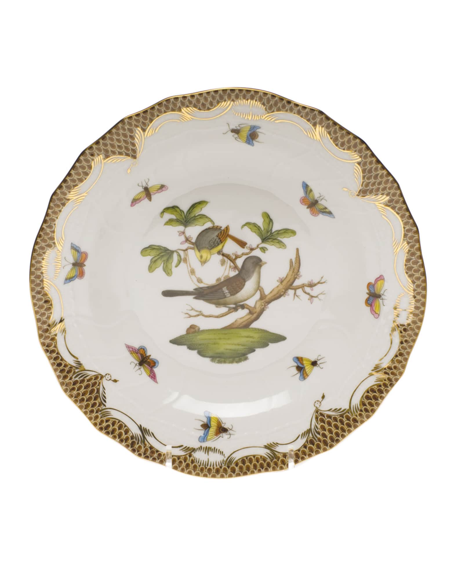Herend Rothschild Bird Dessert Plate Motif 01 Neiman Marcus