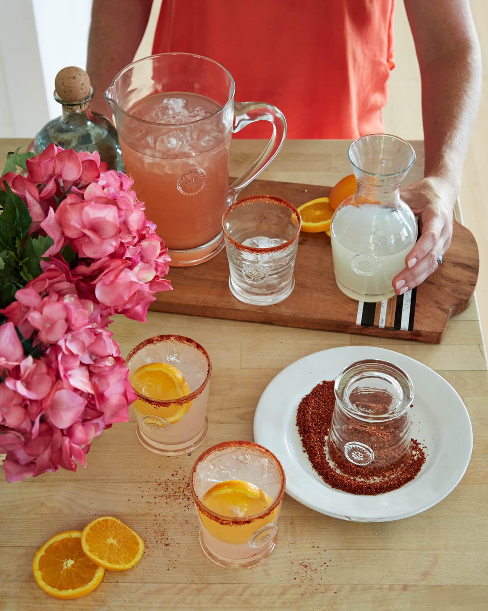 Berry & Thread Glass Pitcher 1