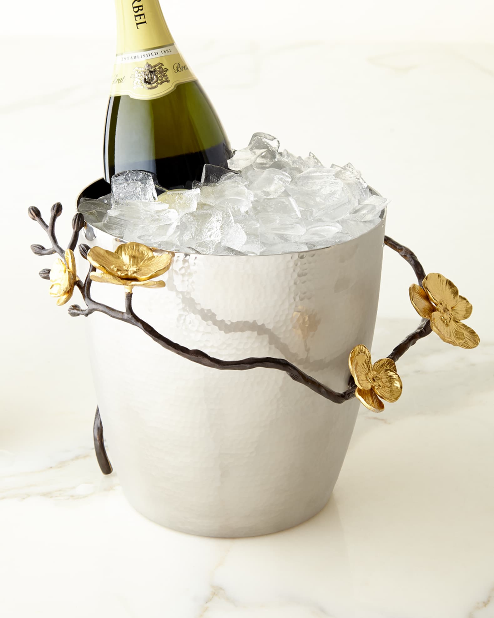 Gold Orchid Champagne Bucket