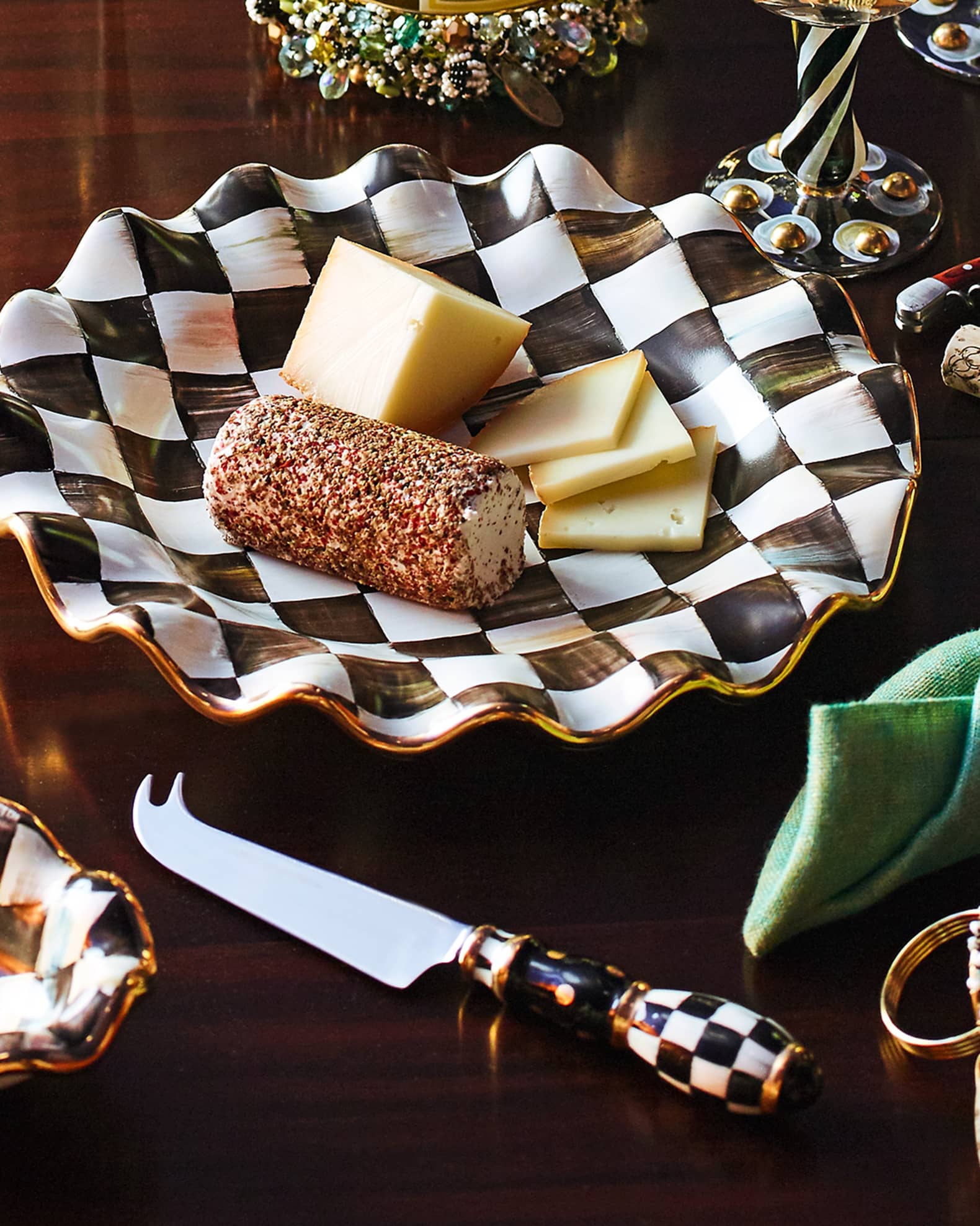 Courtly Check Fluted Dessert Plate 1