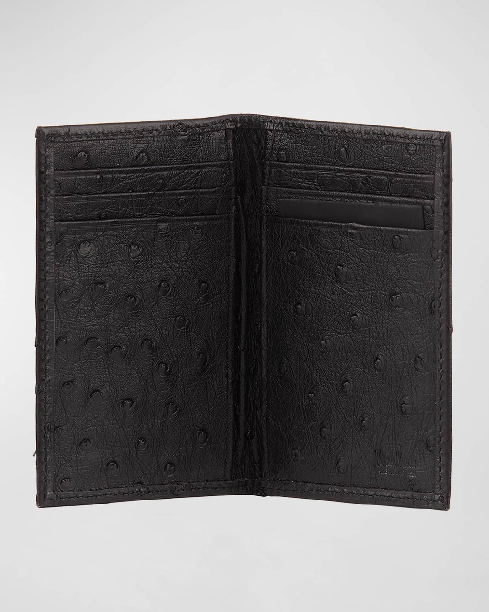 Ostrich Bi-Fold Card Case 1