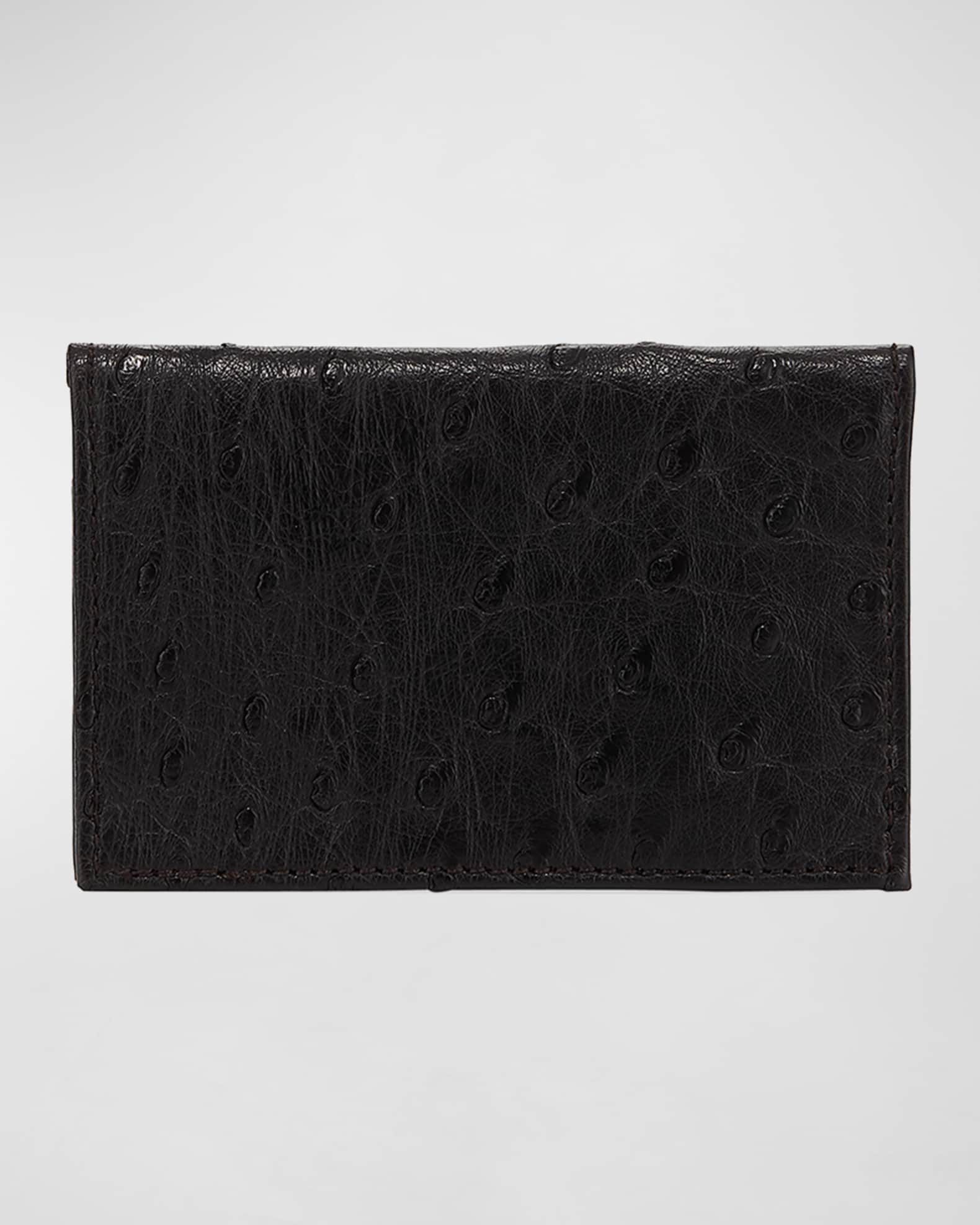 Ostrich Bi-Fold Card Case 0