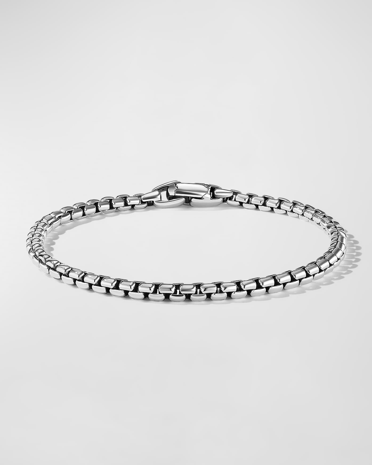 David Yurman 4mm Men's Box Chain Bracelet in Silver | Neiman Marcus