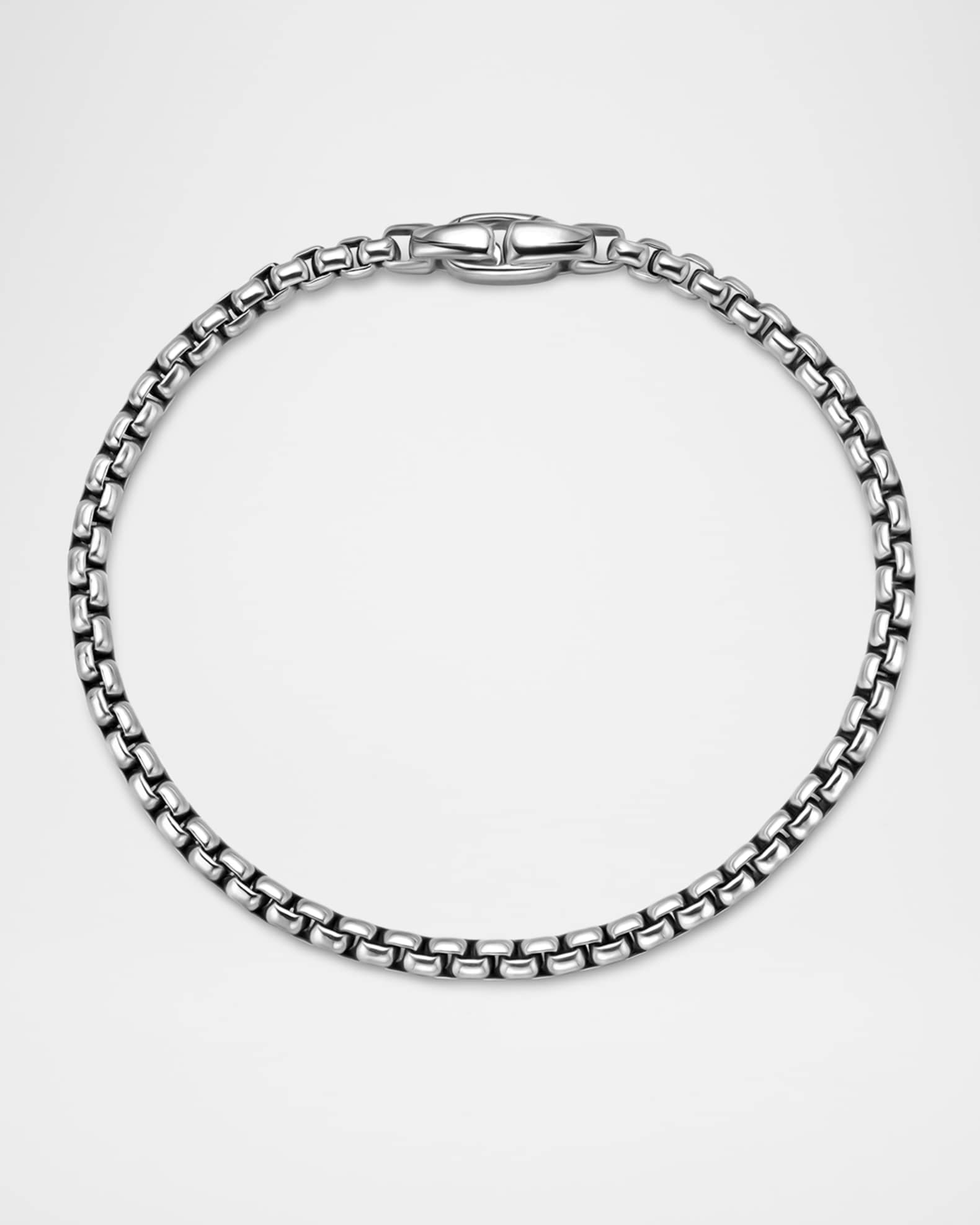 Men's Box Chain Bracelet in Silver | Neiman Marcus