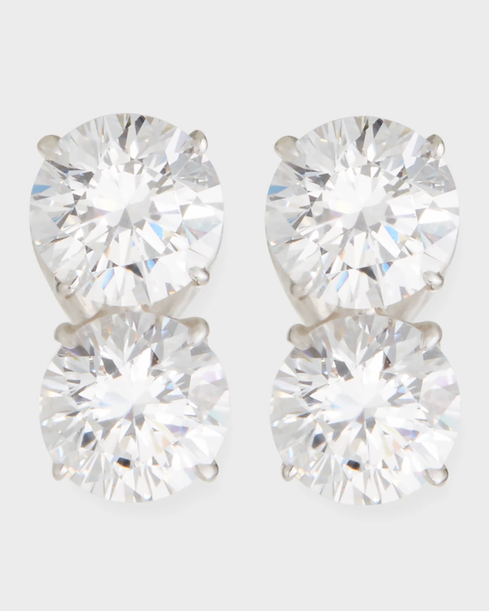 Fantasia by DeSerio 8 TCW Double Cubic Zirconia Earrings Neiman Marcus