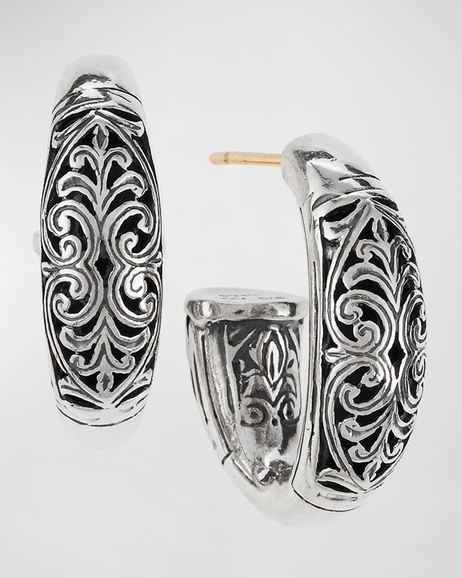 Etched hoop earrings deals