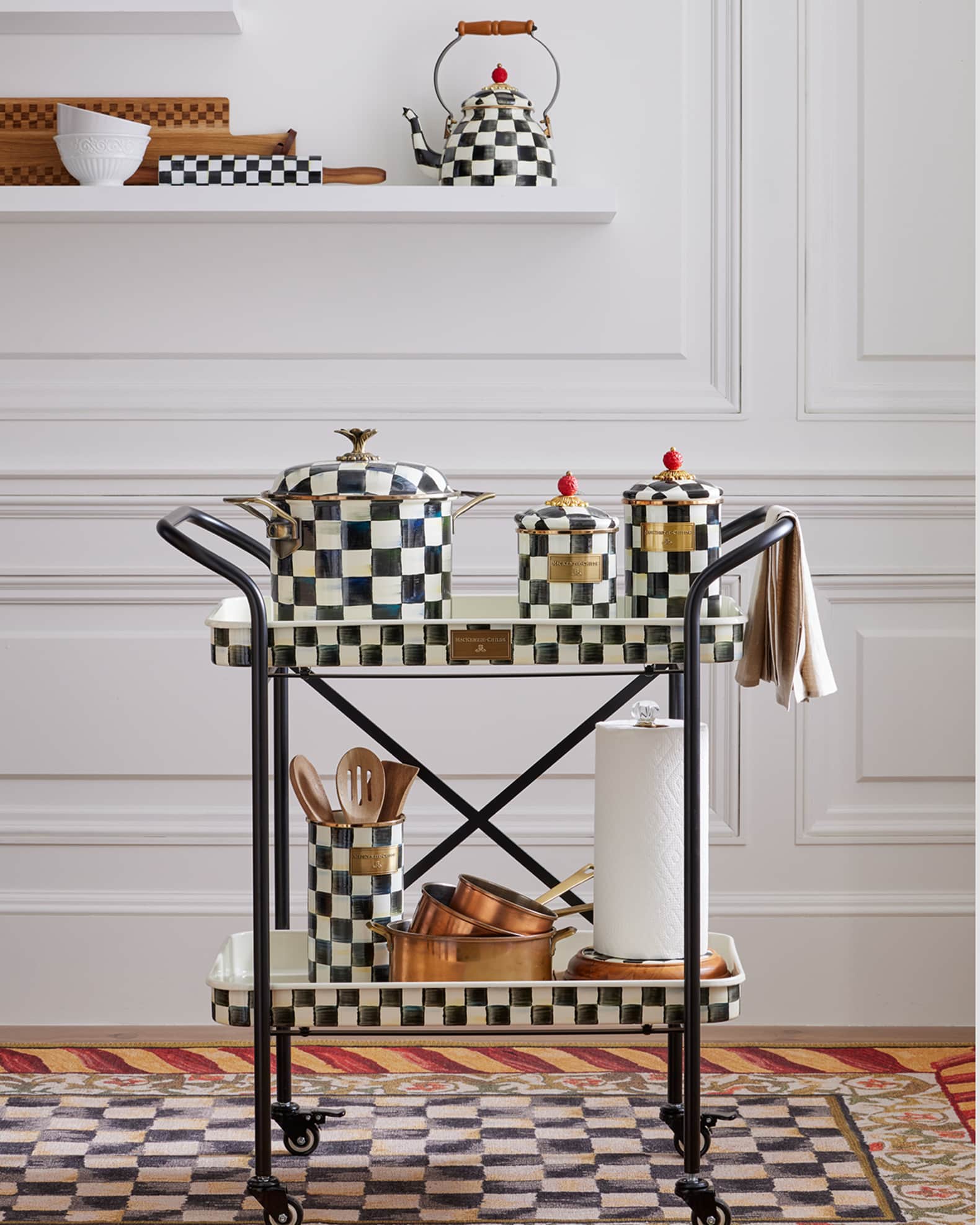 MacKenzie Childs Courtly Check Utensil Holder Neiman Marcus