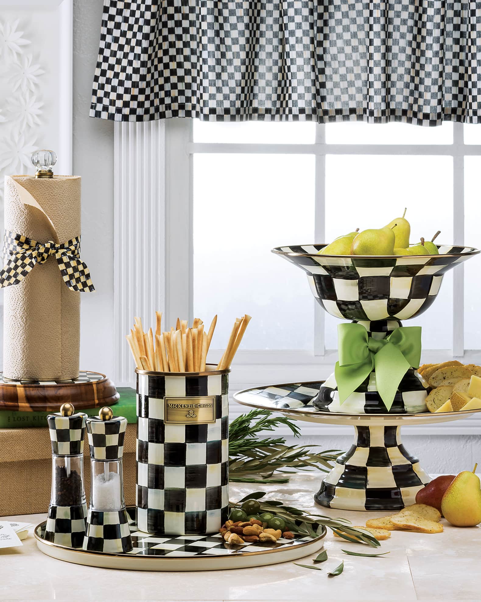 MacKenzie Childs Courtly Check Utensil Holder Neiman Marcus