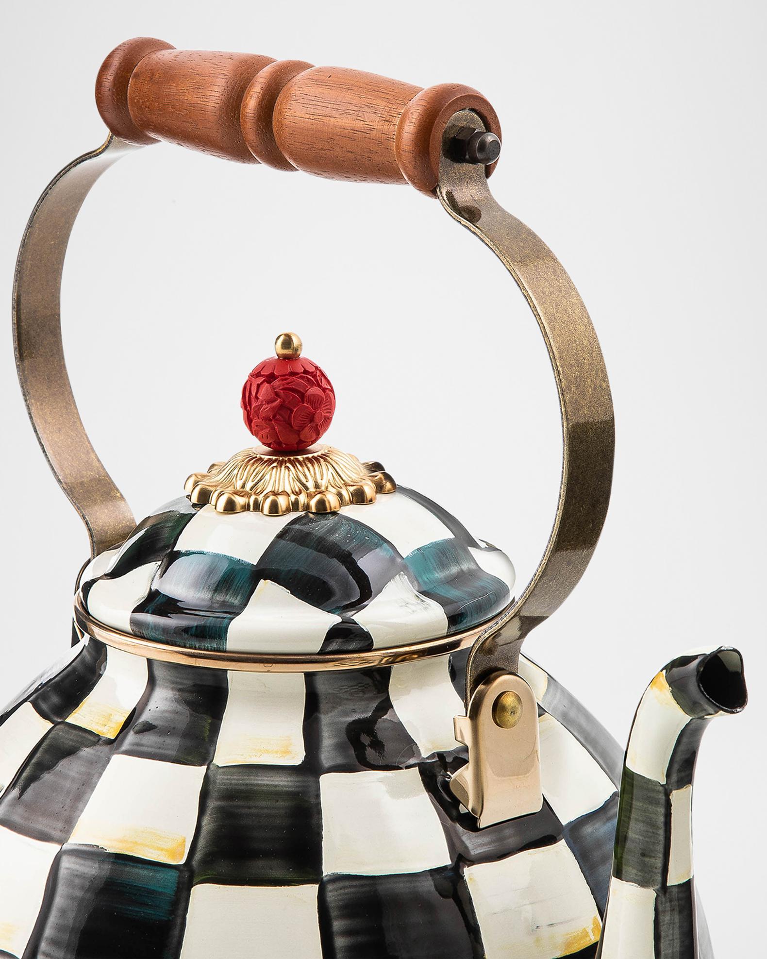 MacKenzie-Childs Courtly Check Three-Quart Tea Kettle | Neiman Marcus