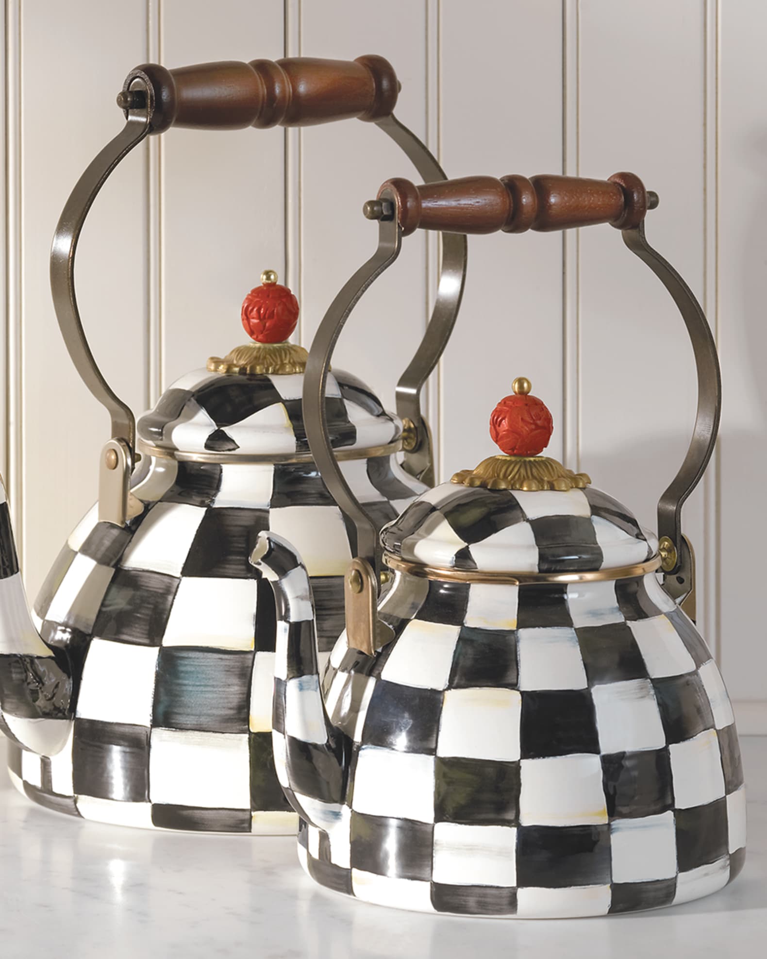 MacKenzie-Childs Courtly Check Three-Quart Tea Kettle | Neiman Marcus