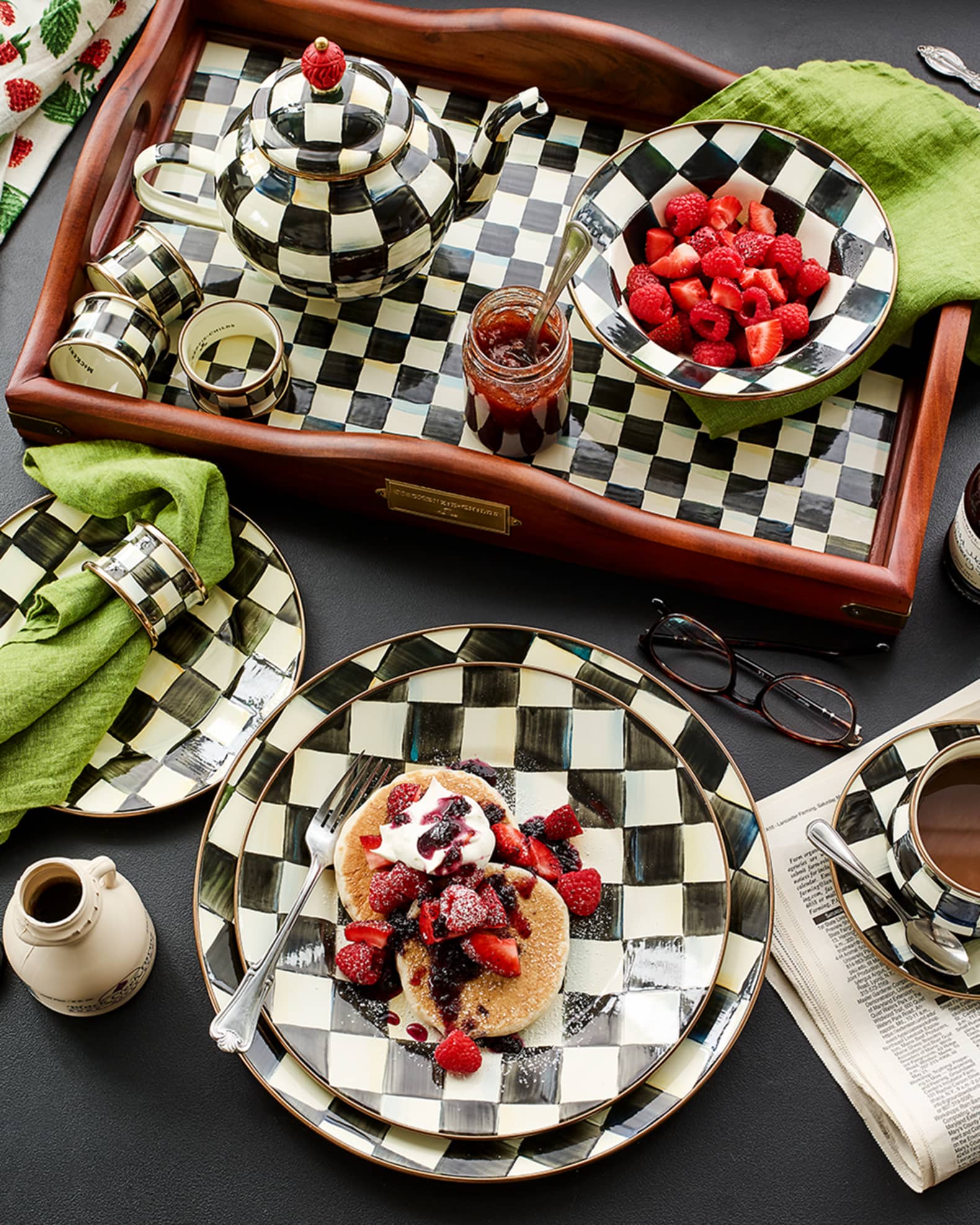 MacKenzie-Childs Courtly Check Charger Plate | Neiman Marcus