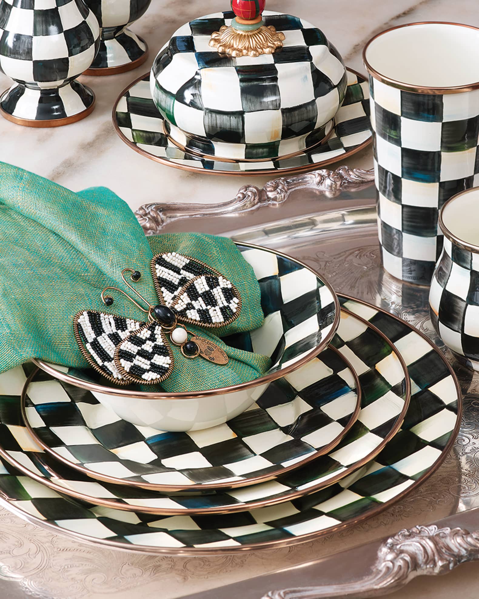 MacKenzie-Childs Courtly Check Charger Plate | Neiman Marcus