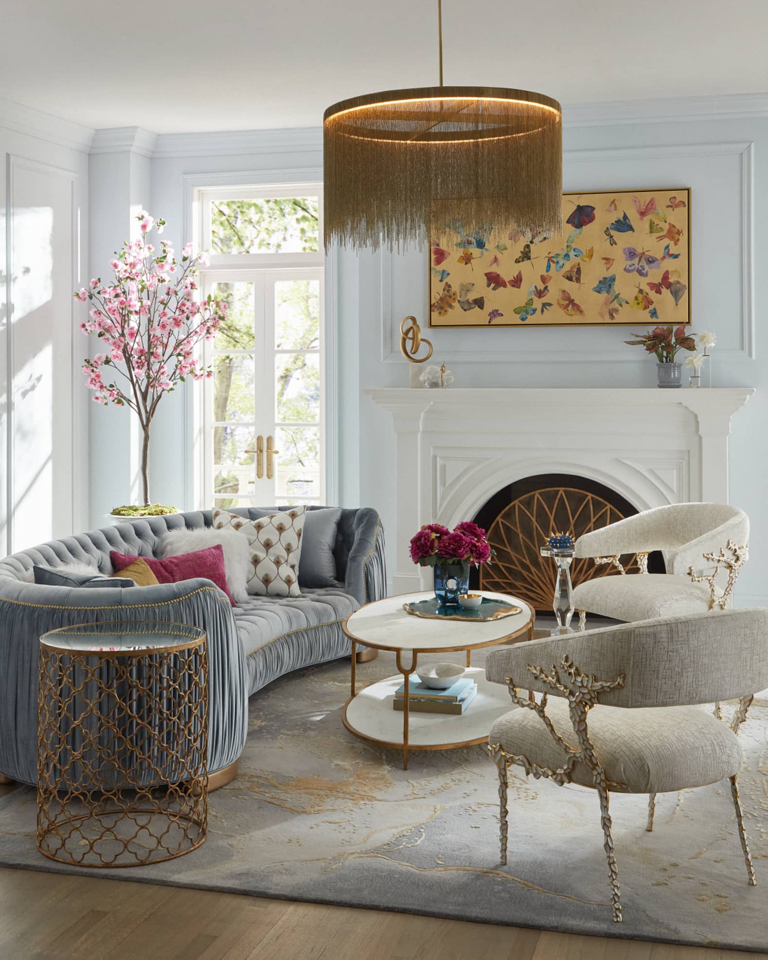 Olivia Marble-Top Coffee Table 1
