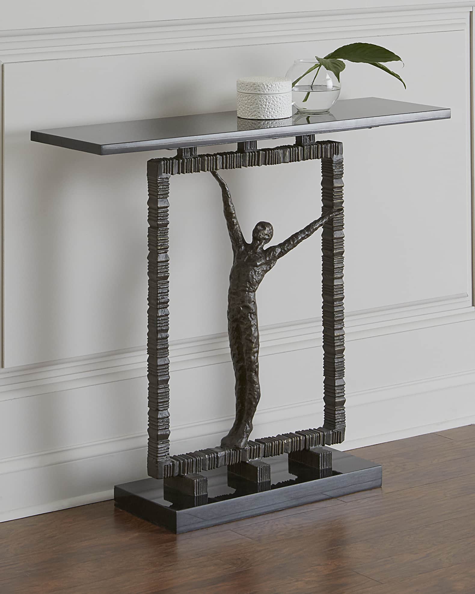 Bronze Statuesque Console Table