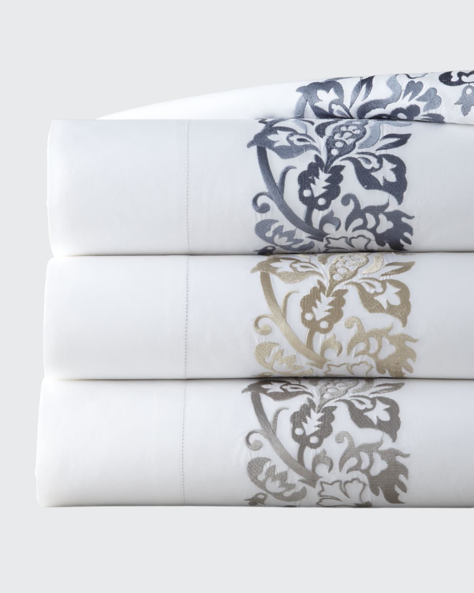 Saxon King Embroidered Flat Sheet 0
