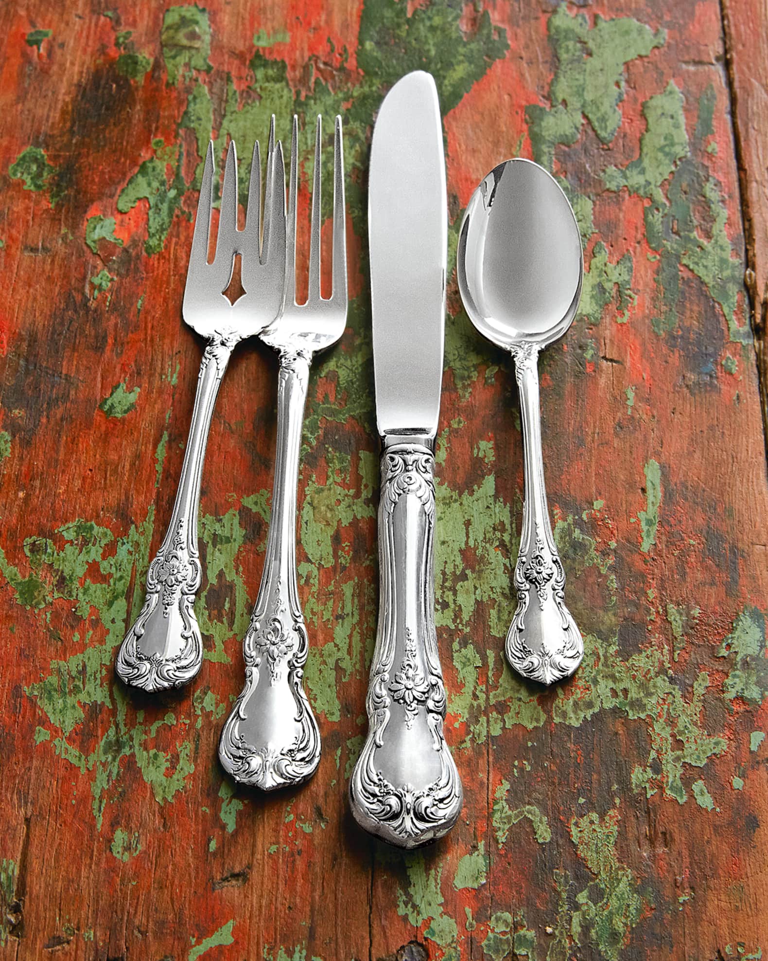 Towle Silversmiths 5 Piece Old Master Sterling Silver Flatware Place Setting Neiman Marcus