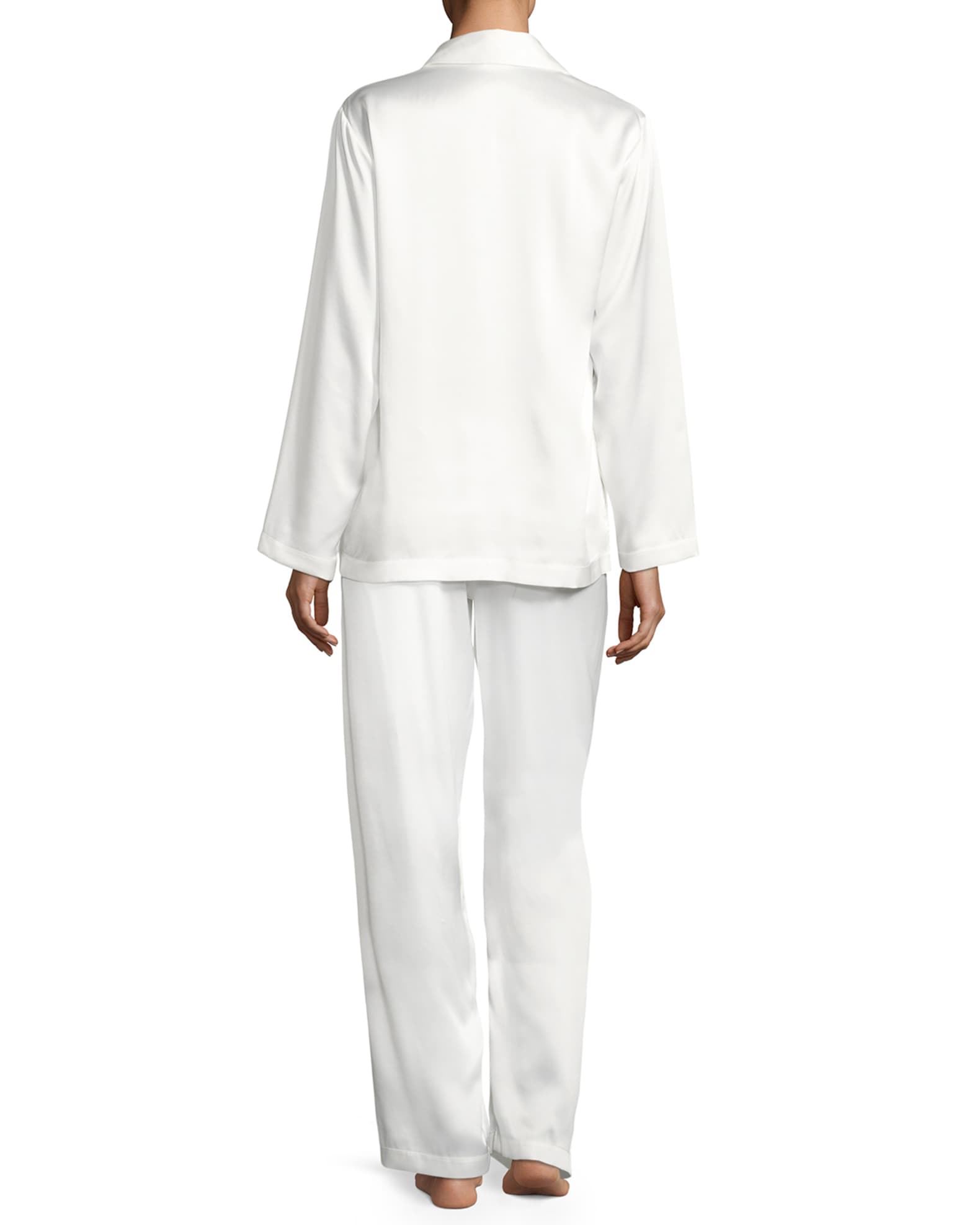 La Perla Long-Sleeve Silk Pajama Set | Neiman Marcus