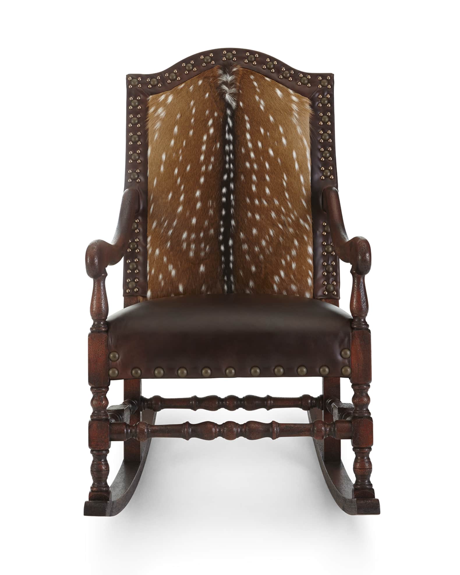 Old Hickory Tannery Jefferson Leather Rocking Chair | Neiman Marcus