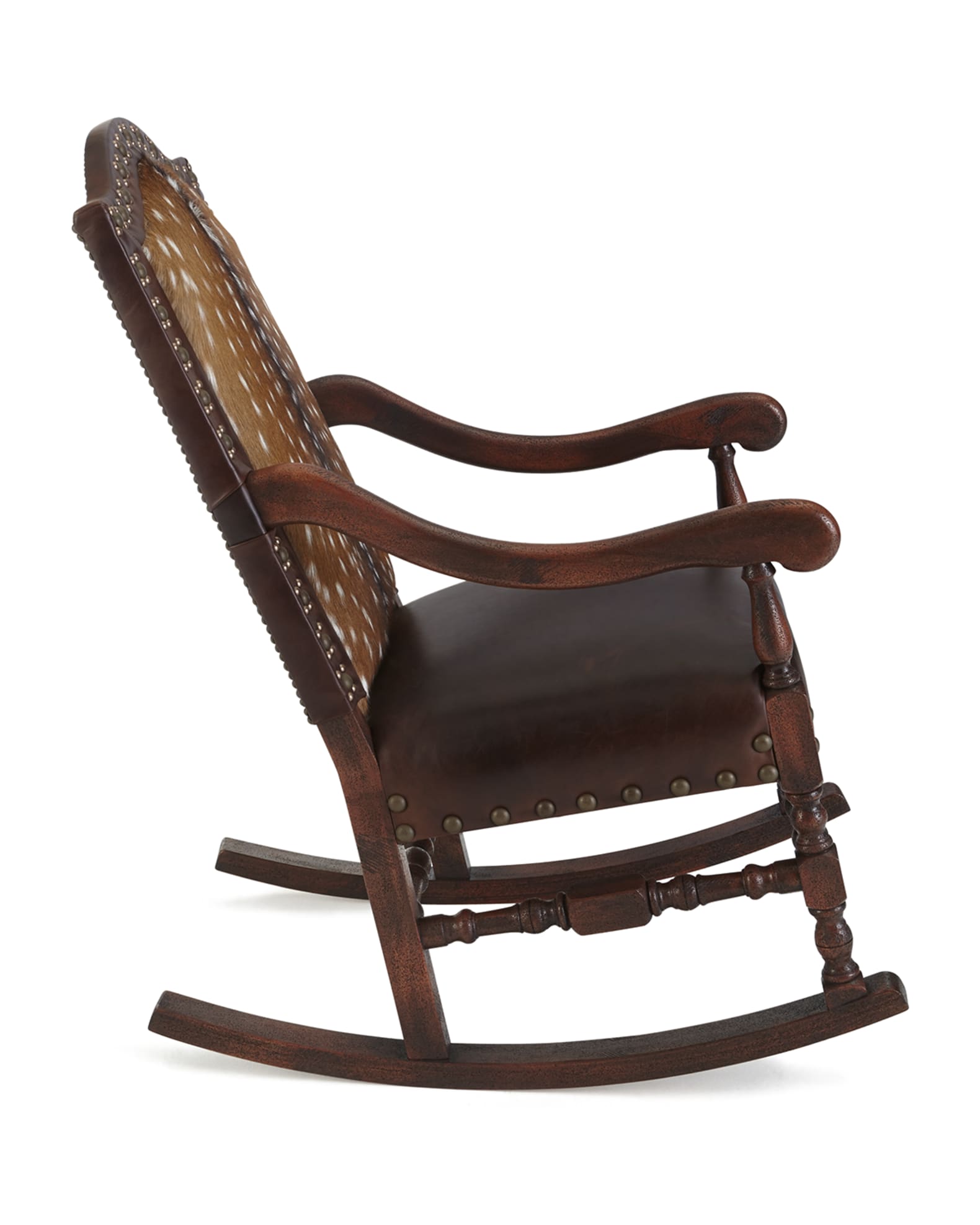 Old Hickory Tannery Jefferson Leather Rocking Chair | Neiman Marcus