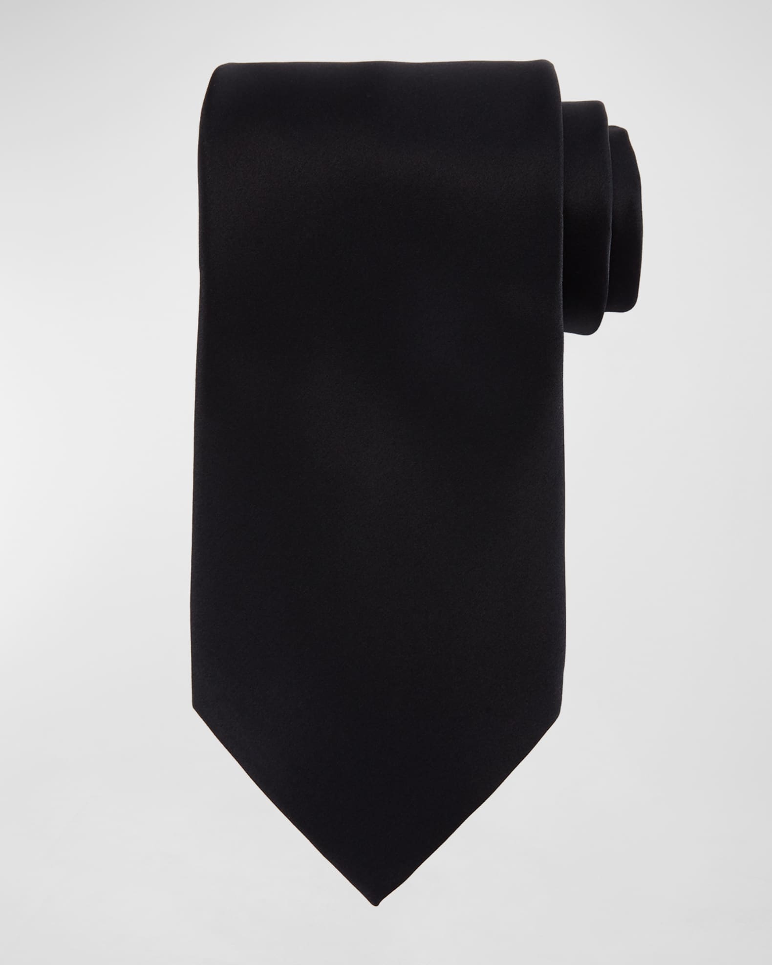 Solid Silk Satin Tie 0