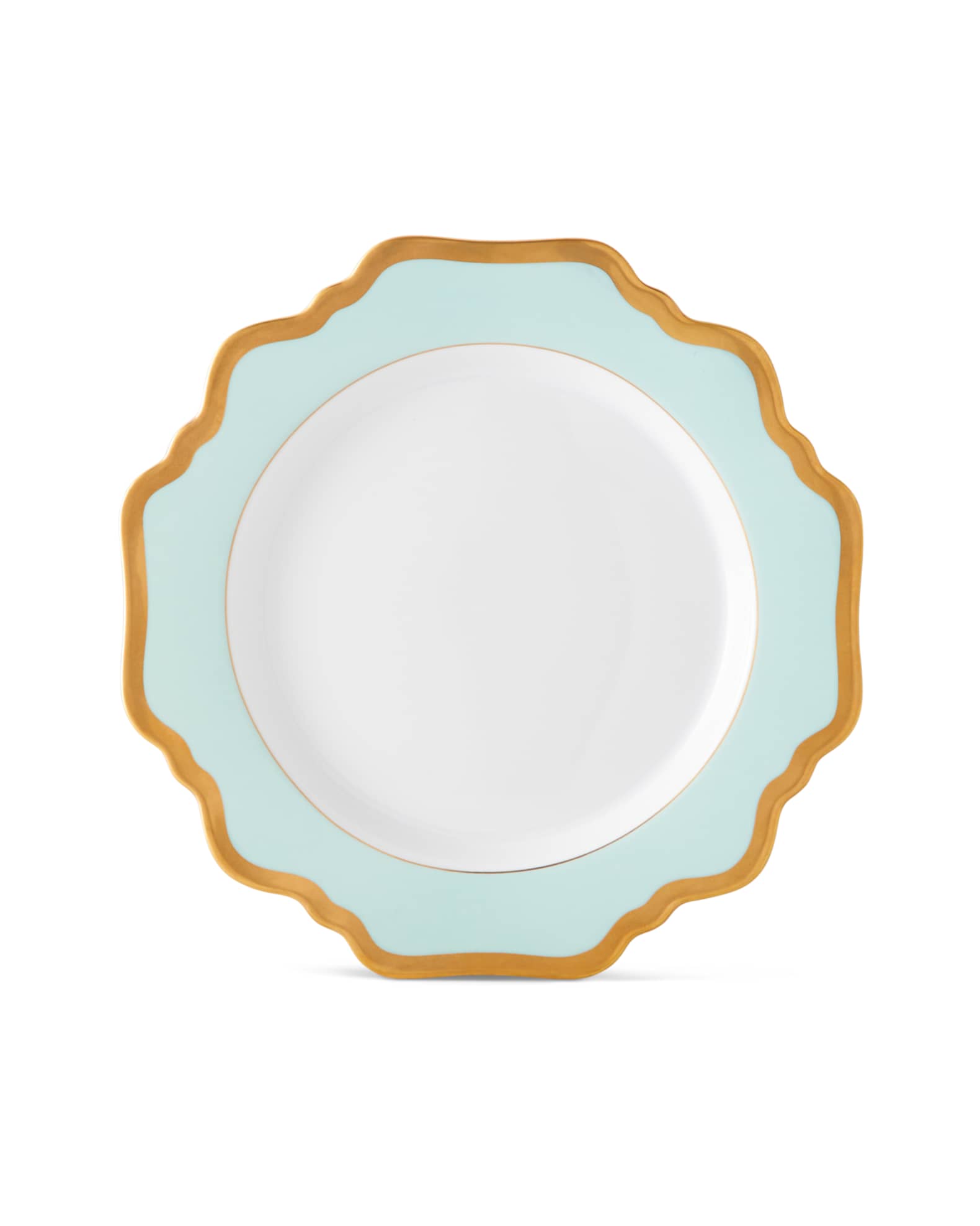 Aqua Rimmed Salad Plate 0