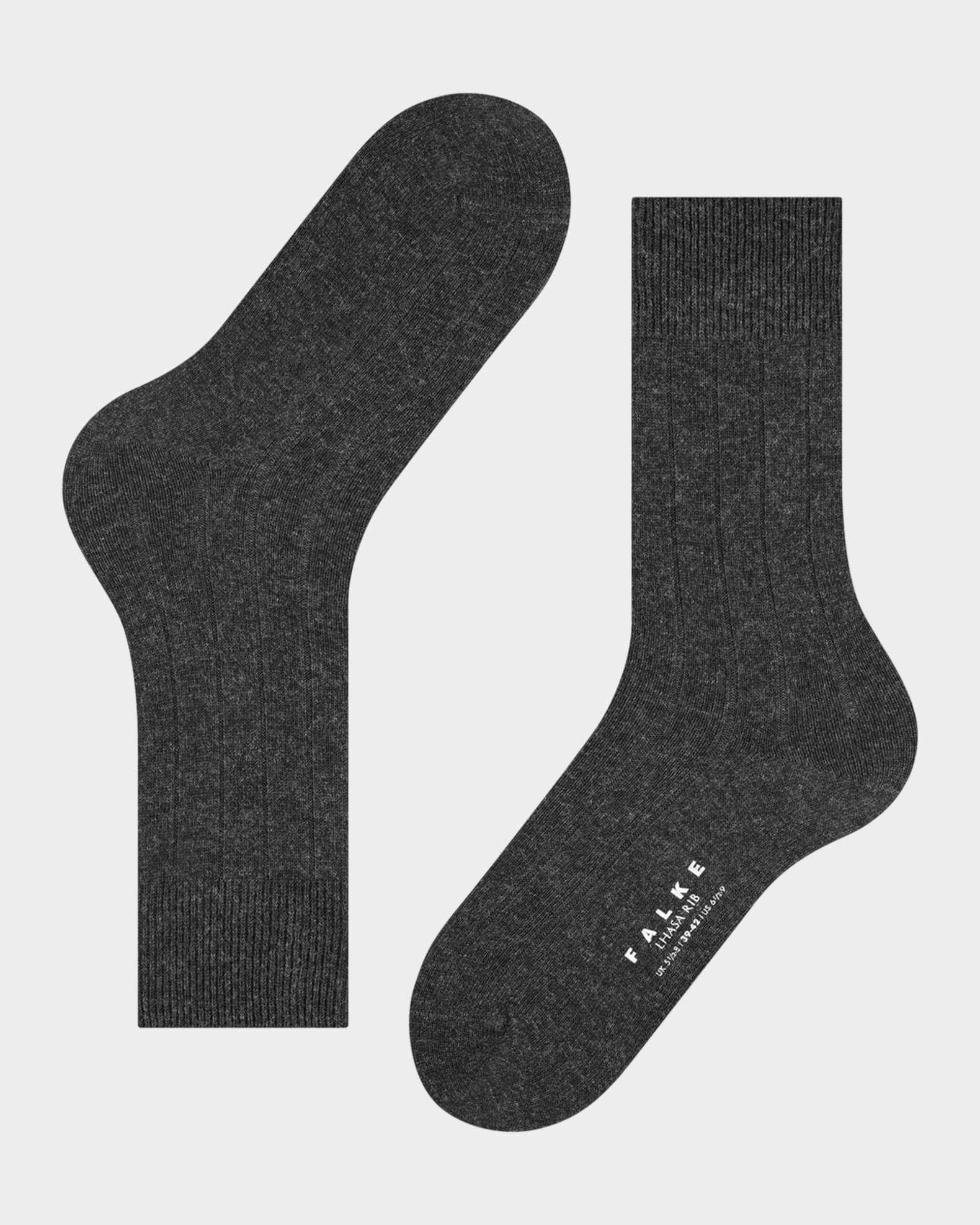 Men's Llasa Solid Ribbed Socks 1