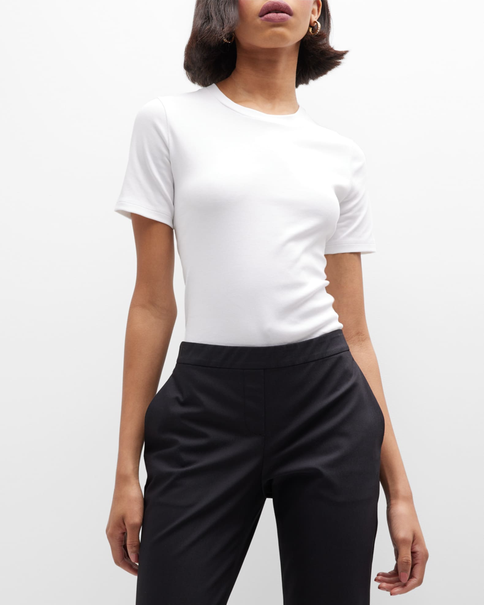Theory Johanna Crewneck Classic Tee | Neiman Marcus