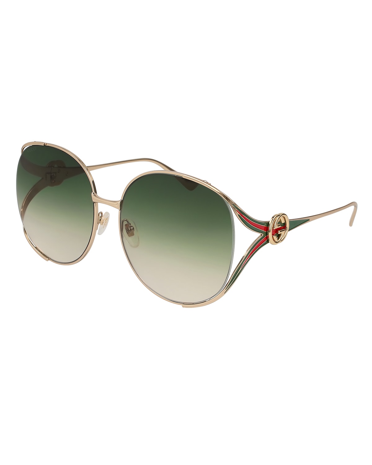 Gucci Oval Web GG Sunglasses | Neiman 