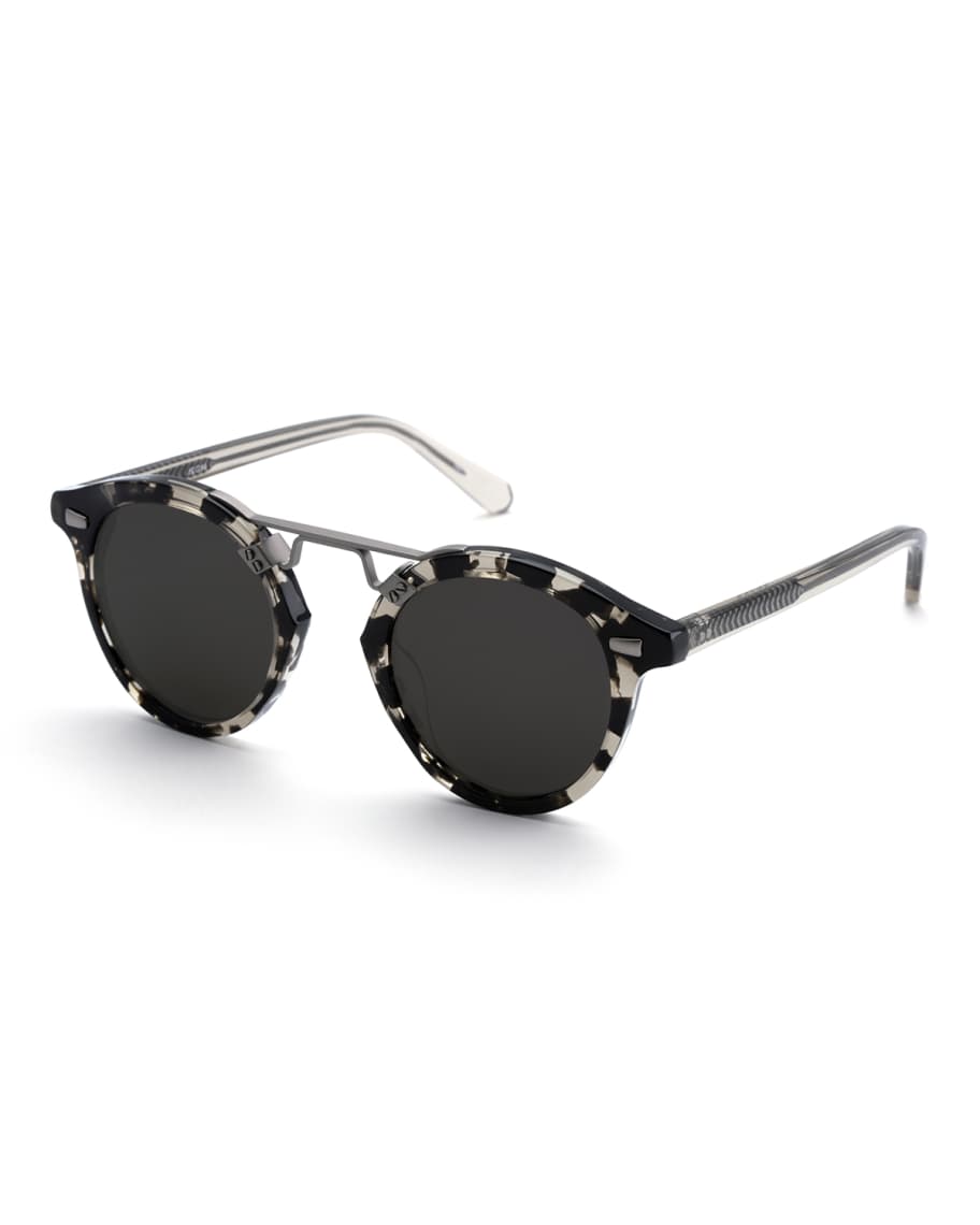 KREWE STL II Round Gradient Sunglasses, Tortoise Neiman Marcus