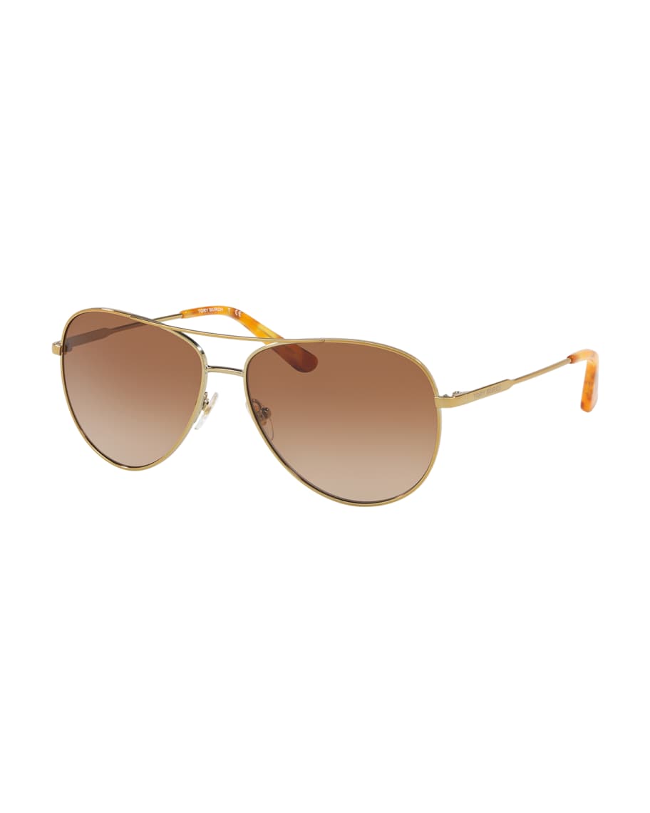 Tory burch metal aviator sunglasses on sale