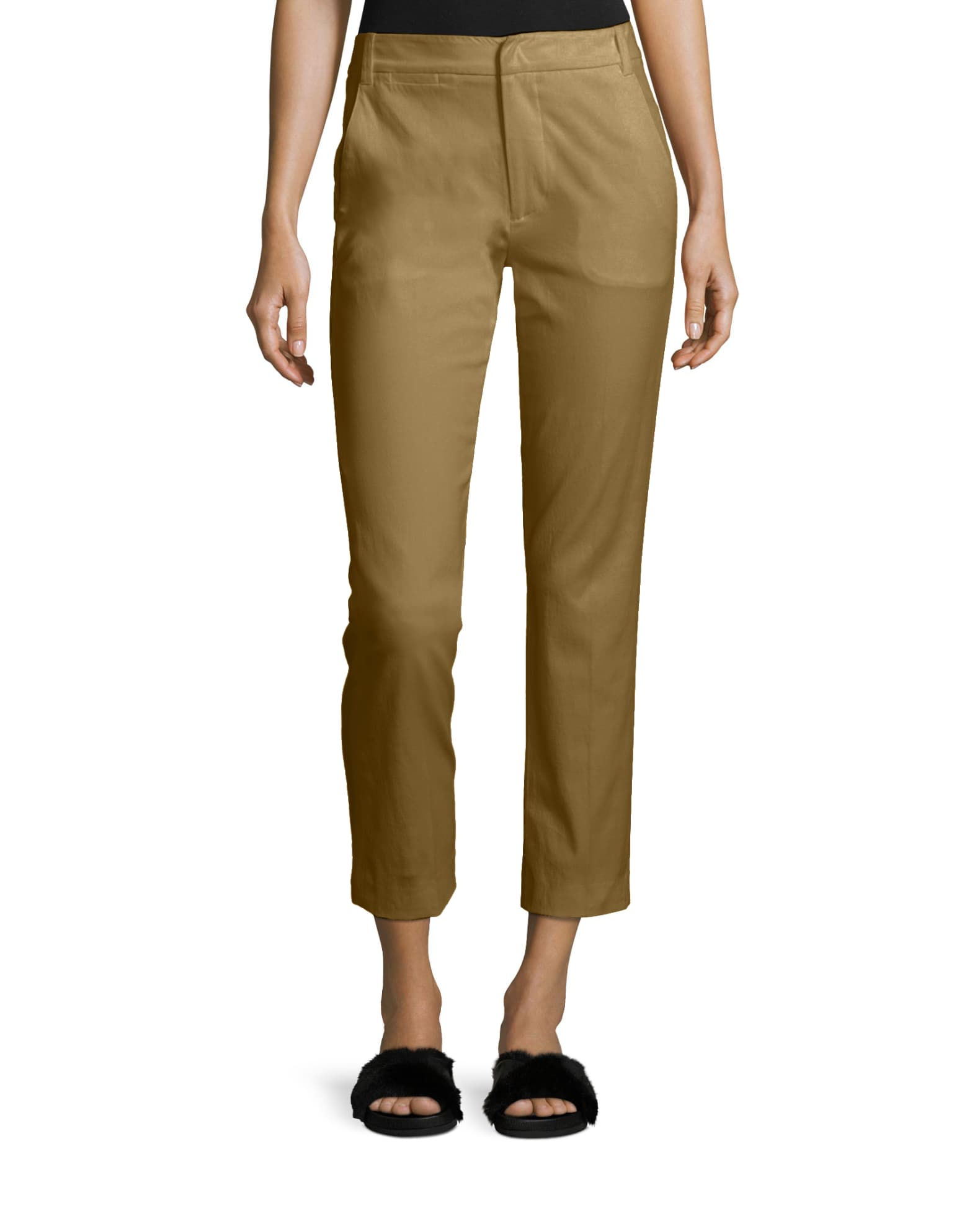 Vince CoinPocket StraightLeg Cropped Chino Pants Neiman Marcus