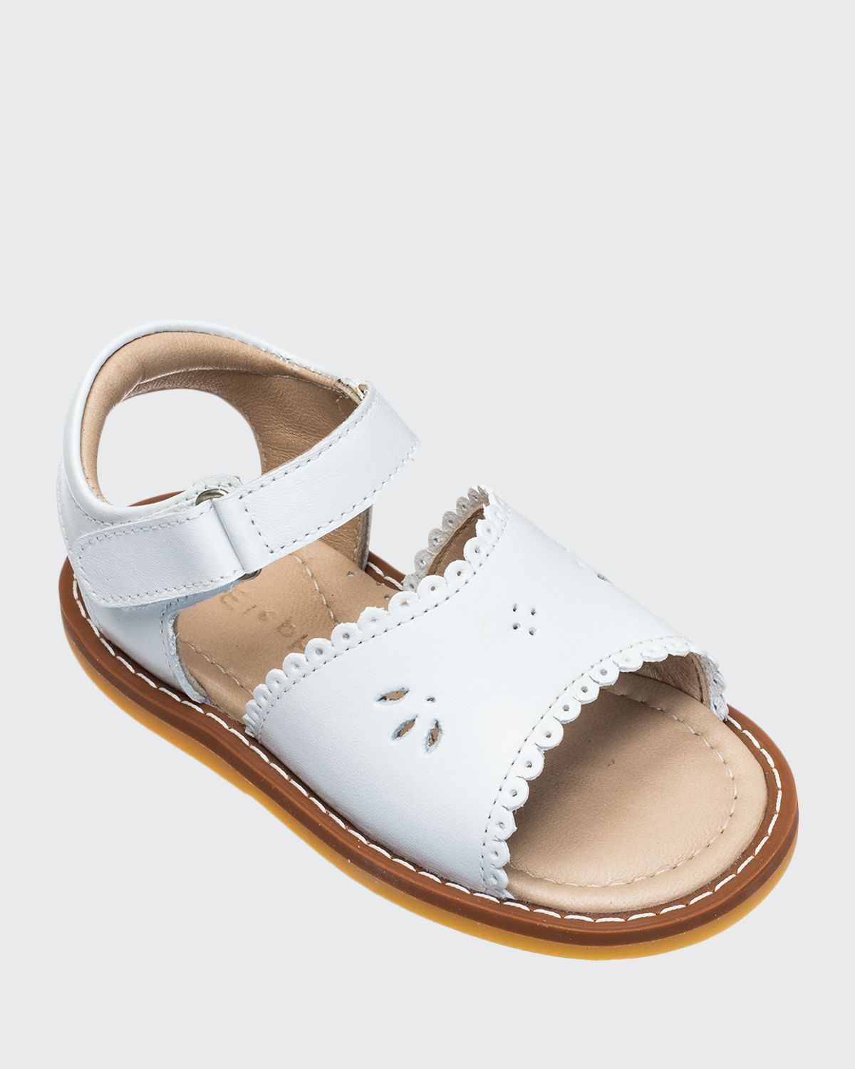 Elephantito Girls ' Classic Leather Scalloped Sandal, Toddler/Kids | Thumbnail 3 Elephantito Girls ' Classic Leather Scalloped Sandal, Toddler/Kids | Thumbnail 3