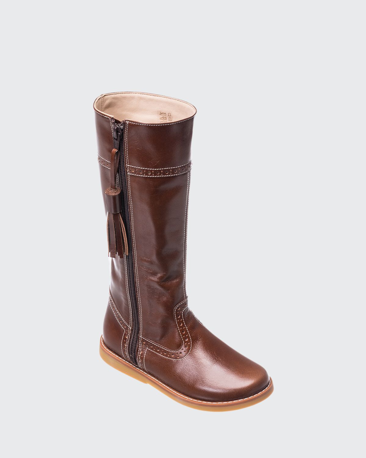 Elephantito Girl 's Leather Riding Boots, Kids | Thumbnail 3 Elephantito Girl 's Leather Riding Boots, Kids | Thumbnail 3