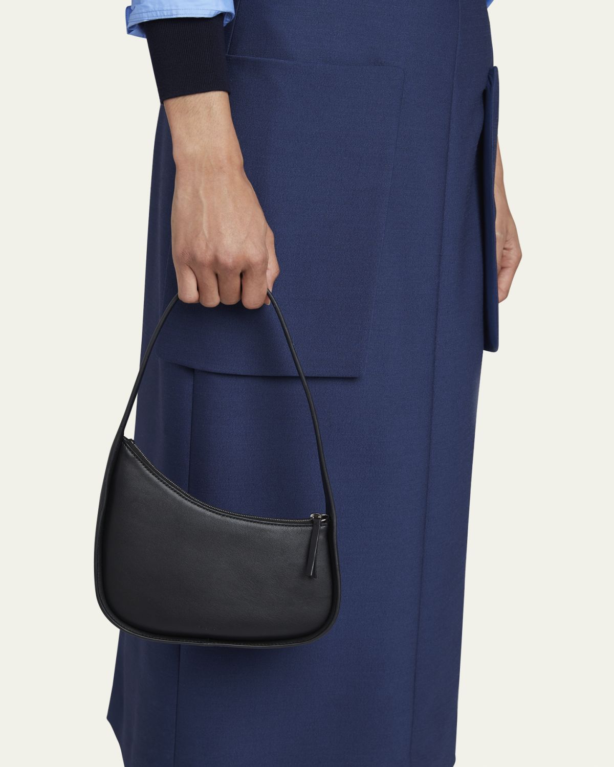 THE ROW Half Moon Shoulder Bag in Smooth Calfskin